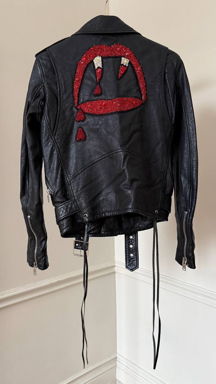 Saint Laurent Blood Luster Leather Jacket | Grailed