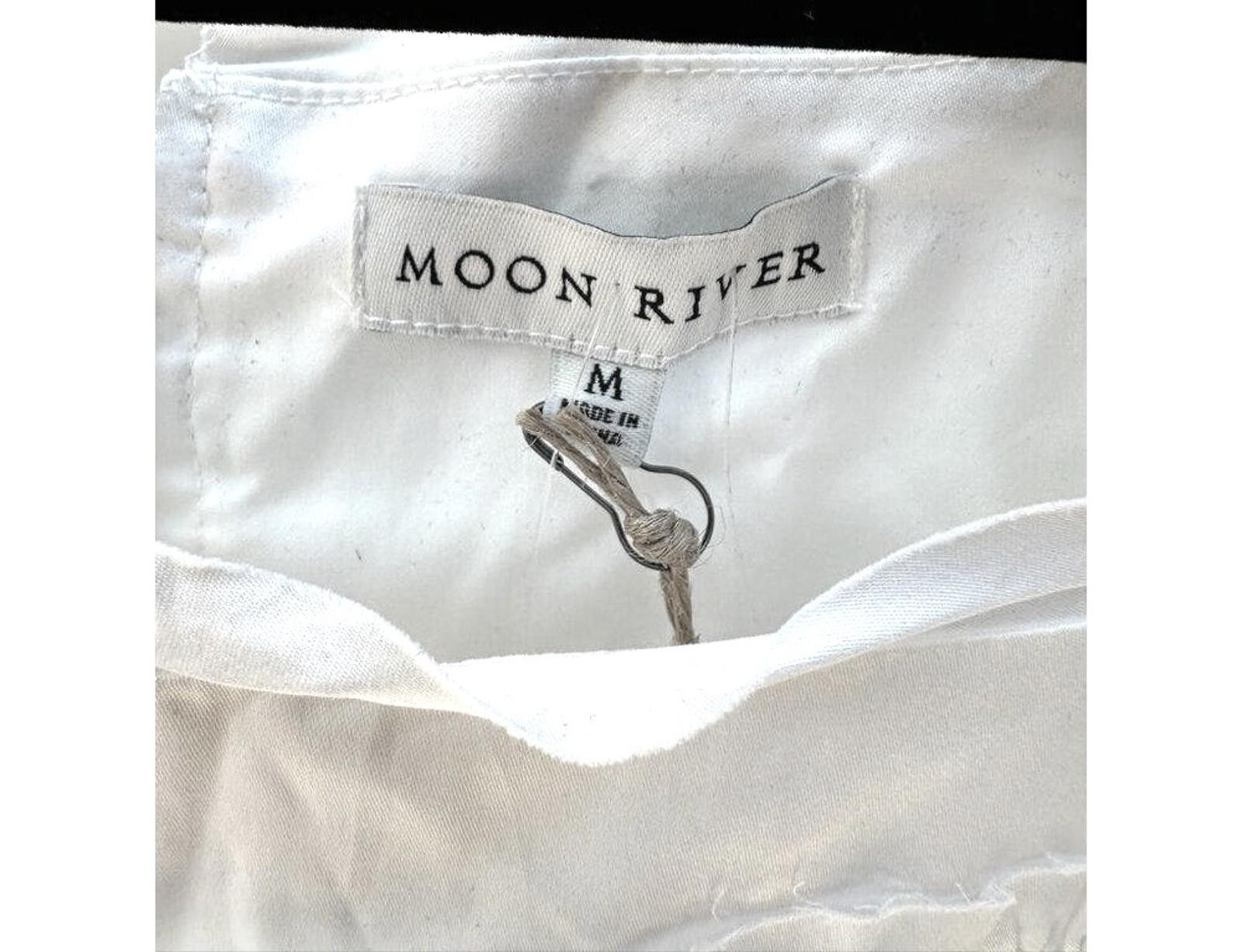 Designer Moon River Womens White Long-Sleeve Ruffle Mini Dress Size M Size M / US 6-8 / IT 42-44 - 3 Thumbnail