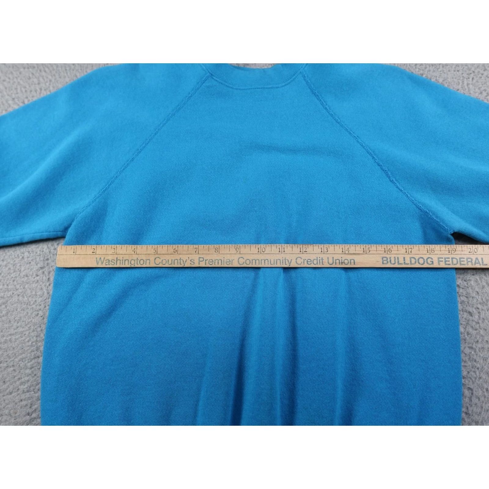 Tultex VINTAGE Tultex Sweatshirt Womens M Blue Blank Crewneck Fleece Pullover 90s Mens Womens Boys Girls Size M / US 6-8 / IT 42-44 - 3 Thumbnail