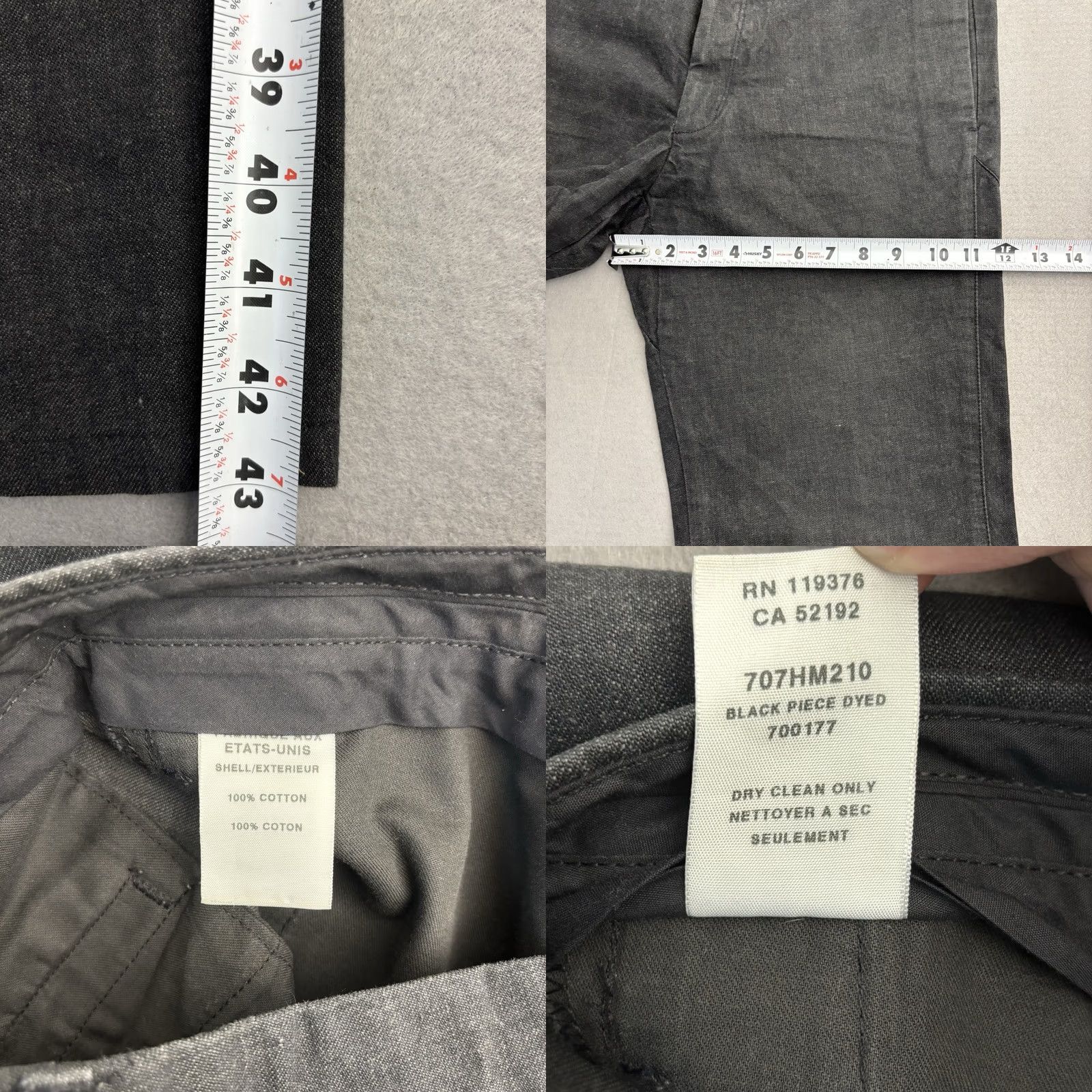 Helmut Lang VINTAGE HELMUT LANG Pants Mens 34x33 Black Cotton Twill Archive Straight Leg Casual Size US 34 / EU 50 - 8 Thumbnail