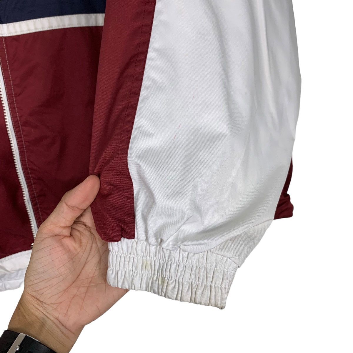 Sergio Tacchini SERGIO TACCHINI Red White Colorblock Light Jacket #1013-C45 Size US L / EU 52-54 / 3 - 11 Thumbnail