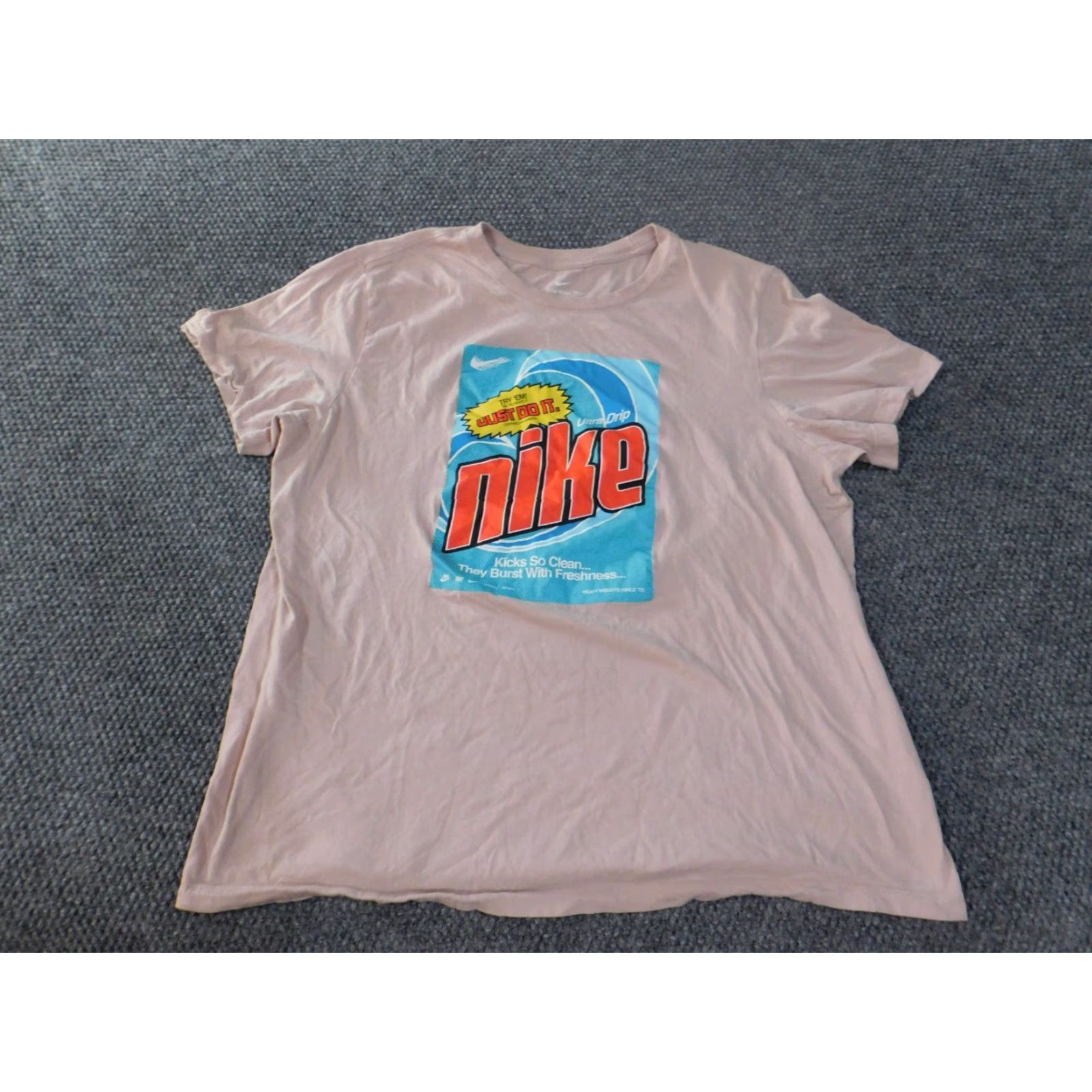 Nike Nike Shirt Mens Large Pink graphic Swoosh Just Do It Logo Classic T-Shirt Short Sleeve Crew Neck Cotton Moisture Wicking Nike Logo Regular Fit Mens Size US L / EU 52-54 / 3 - 2 Thumbnail
