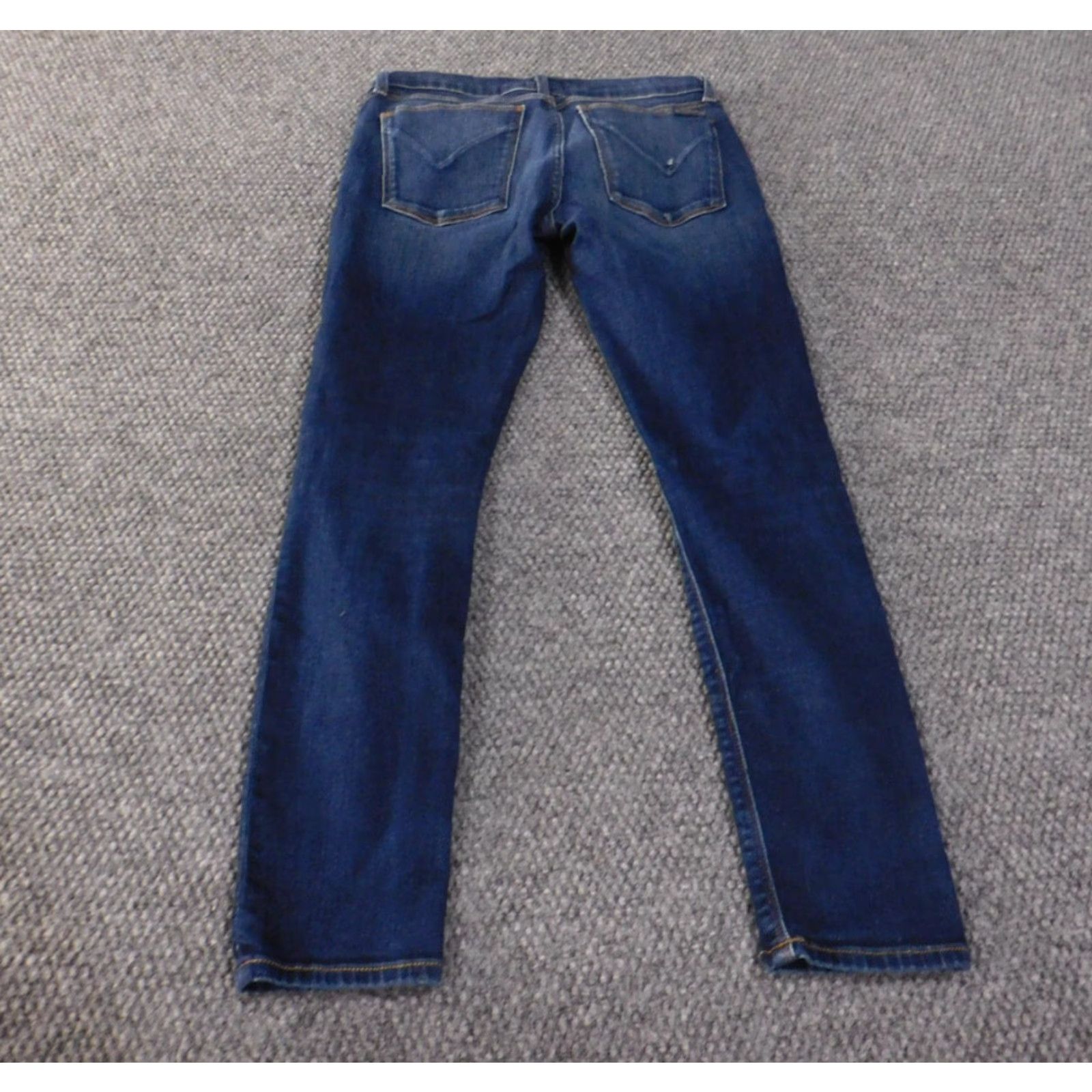 Hudson Hudson Jeans Womens 25 Skinny Kristina Stretch Denim Jeans Zipper Dark Blue 27 Inseam Womens Regular Vintage No Size 42" / US 20 - 6 Thumbnail