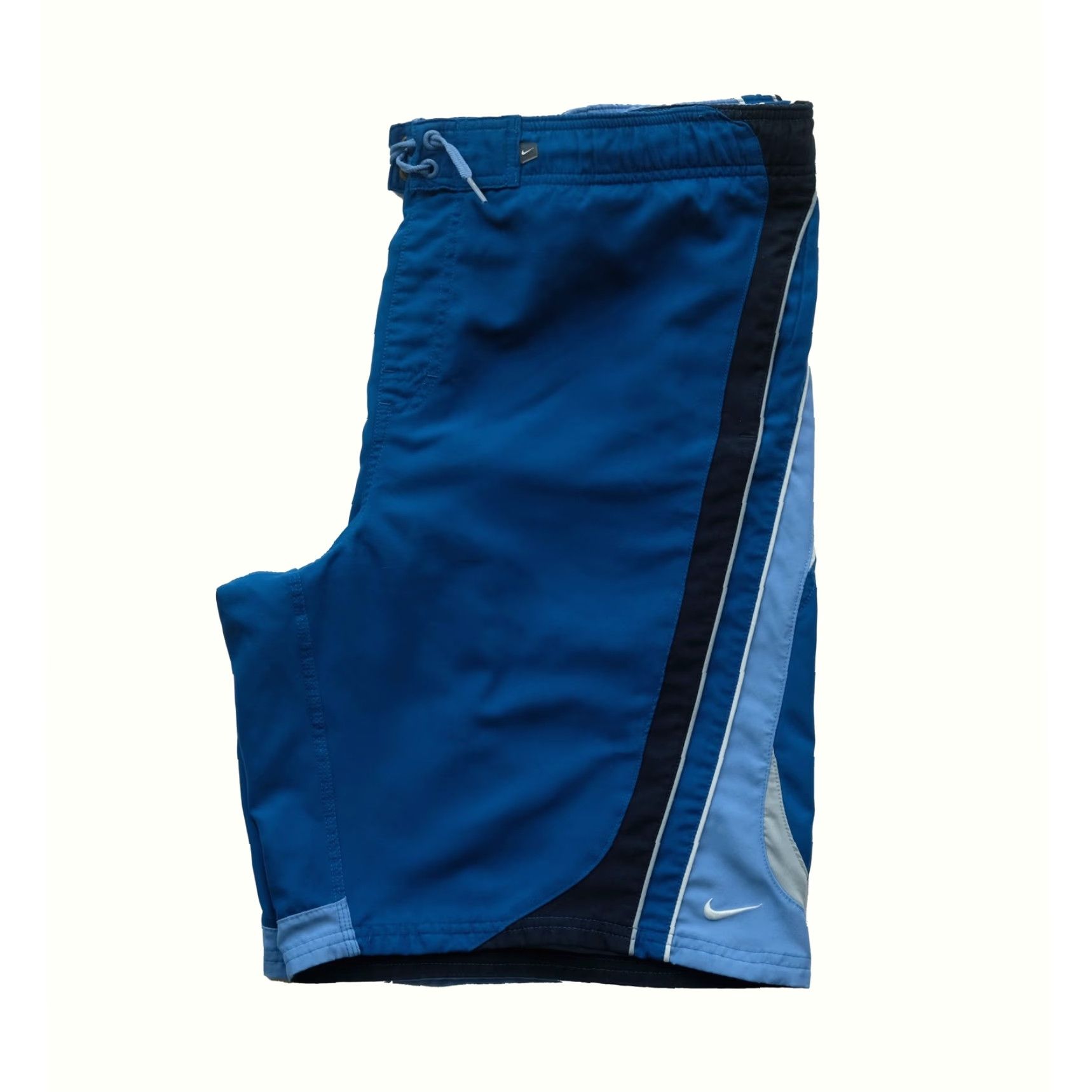 Nike VINTAGE Nike VTG SHORTS Y2K 90s SWIM TRUNK BOARD SURF MEN ADULT SZ L BLUE Pockets Drawstring Lined Size US 33 - 2 Thumbnail