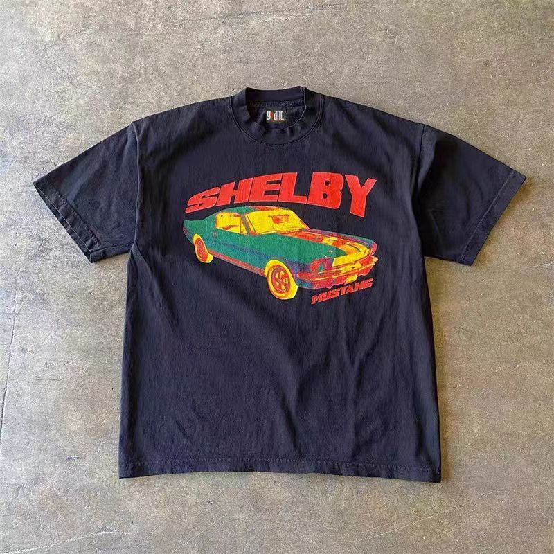 Japanese Brand Black casual retro classic car print t-shirt Size US M / EU 48-50 / 2 - 1 Thumbnail