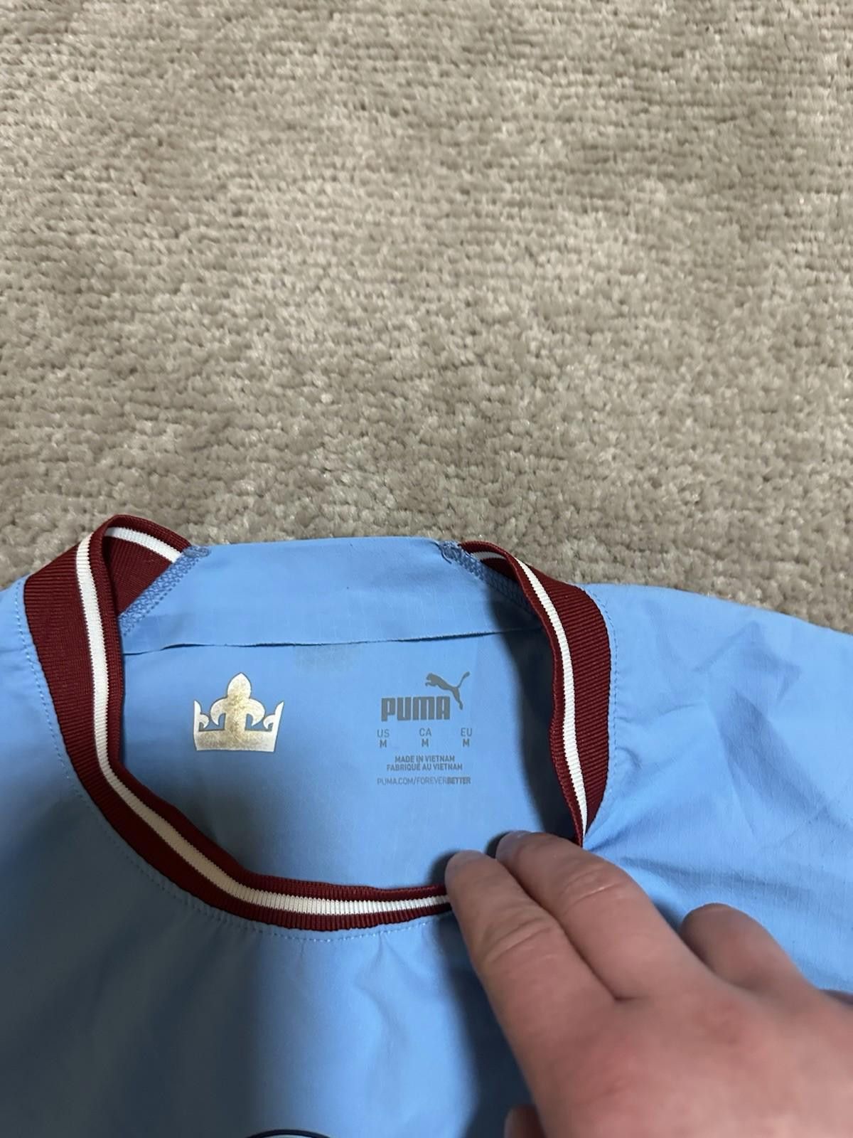 Puma Foden Match Worn Puma 22/23 Manchester City Home Jersey sz m Size US M / EU 48-50 / 2 - 5 Thumbnail
