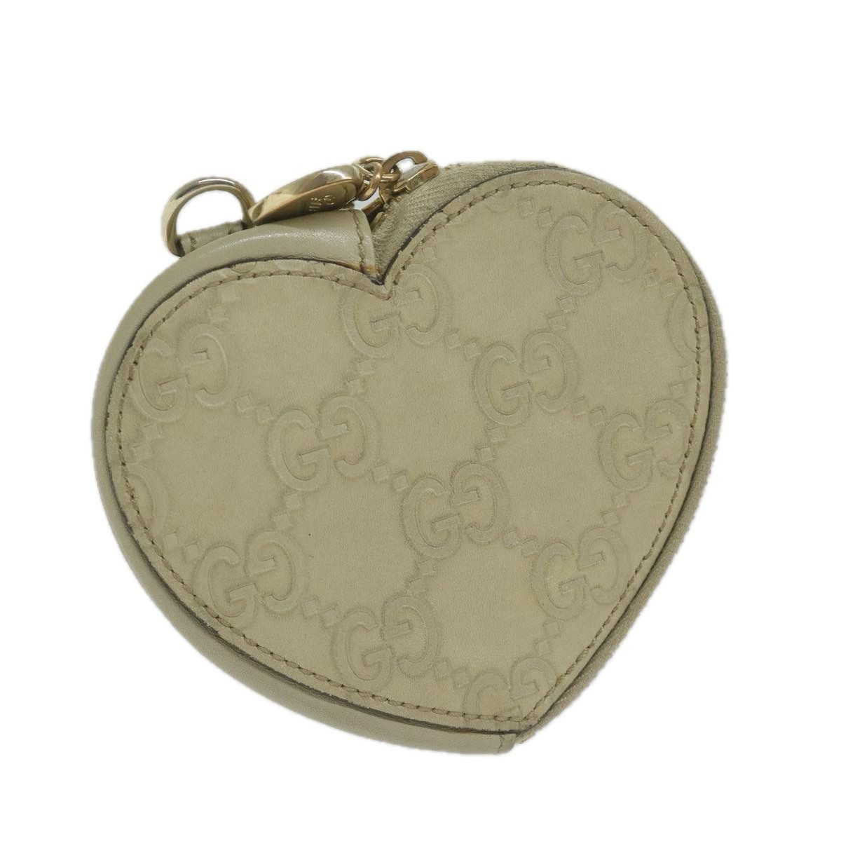 image of Gucci GG Canvas Guccissima Coin Purse White 152615 Auth Ar11254, Women's