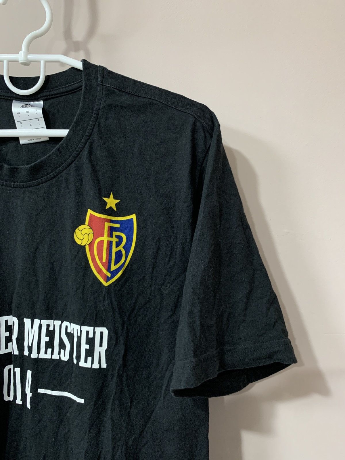 Adidas Basel 1893 2014 Champions Football T shirt Adidas Soccer Size US L / EU 52-54 / 3 - 4 Thumbnail