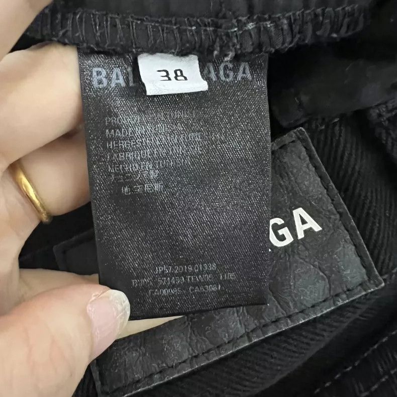 Balenciaga Balenciaga Black denim short skirt Size 37" - 4 Thumbnail