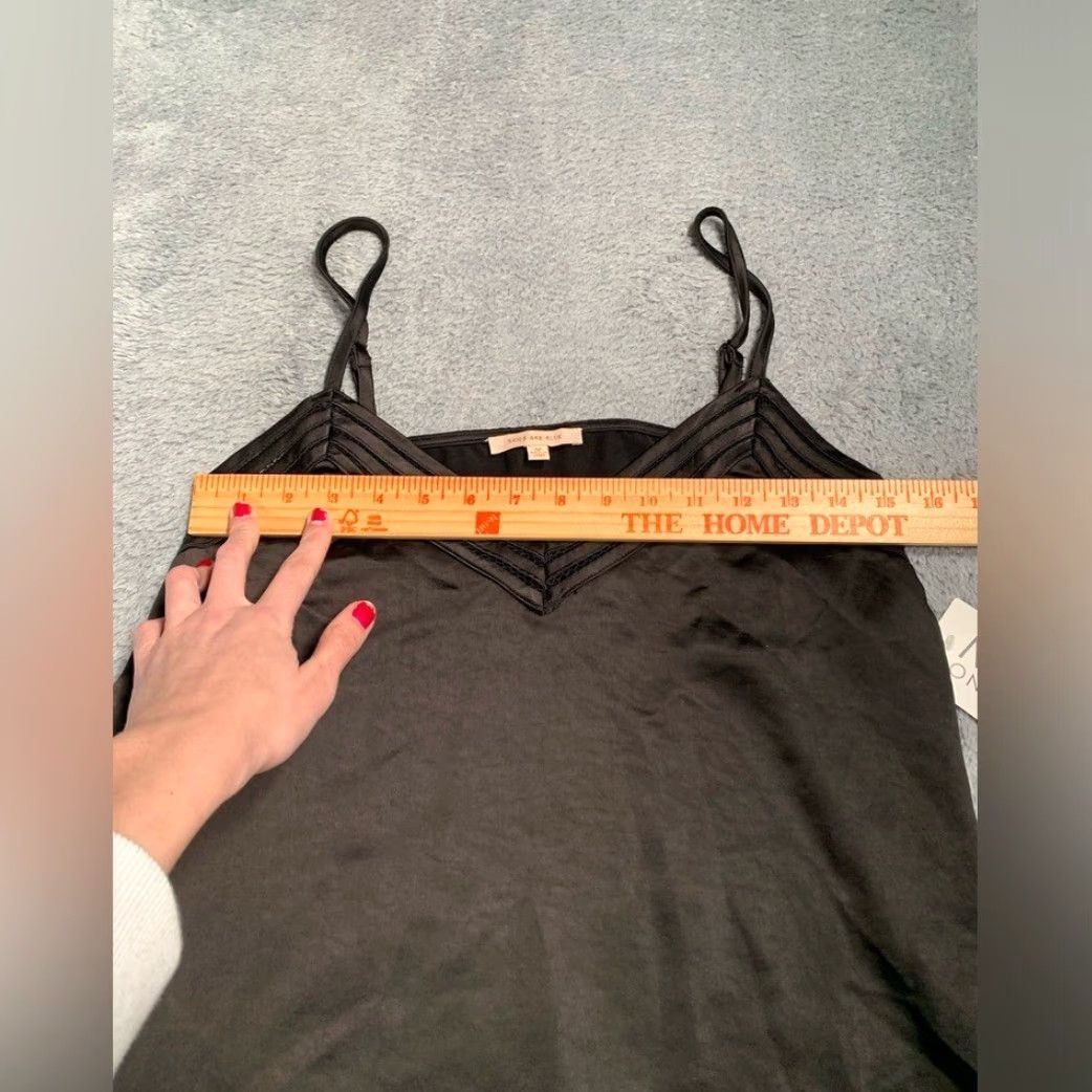 Vintage NWT Skies are Blue Black Satin Tank Camisole Top M Women Medium Tank Top Black Satin Camisole Skies are Blue Women M NWT Size M / US 6-8 / IT 42-44 - 5 Thumbnail