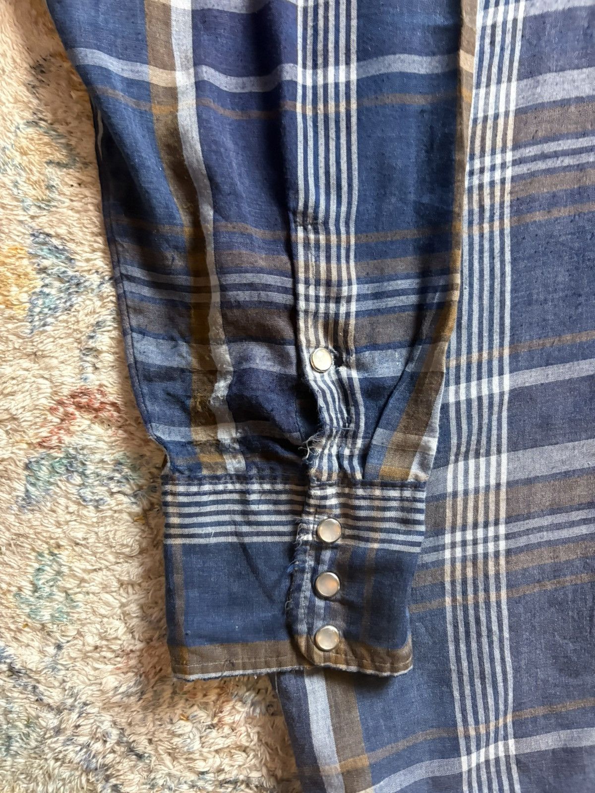 Vintage Vintage Western Craft Plaid Pearl Snap Shirt Size XL Size US XL / EU 56 / 4 - 4 Thumbnail