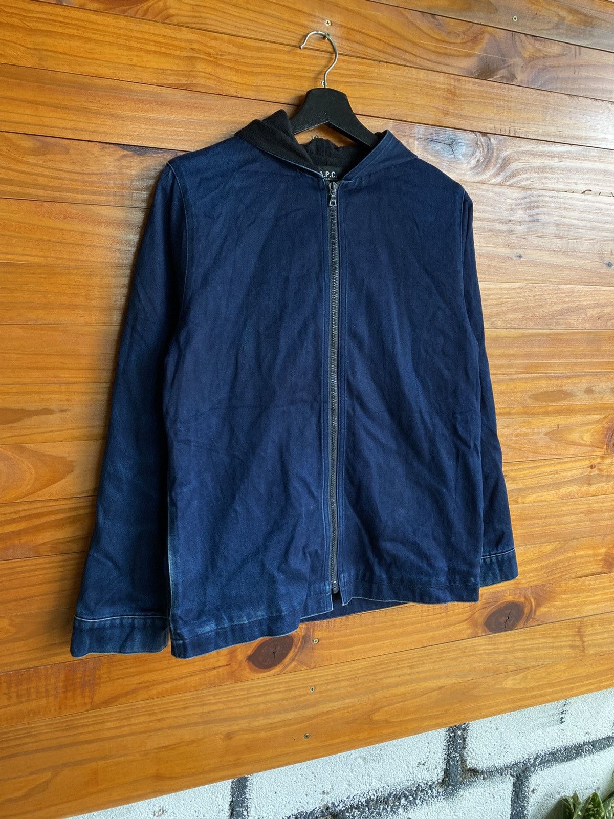 A.P.C. A.P.C. Indigo Hooded Zip Jacket | Rue de Fleurus Paris Size US S / EU 44-46 / 1 - 5 Thumbnail