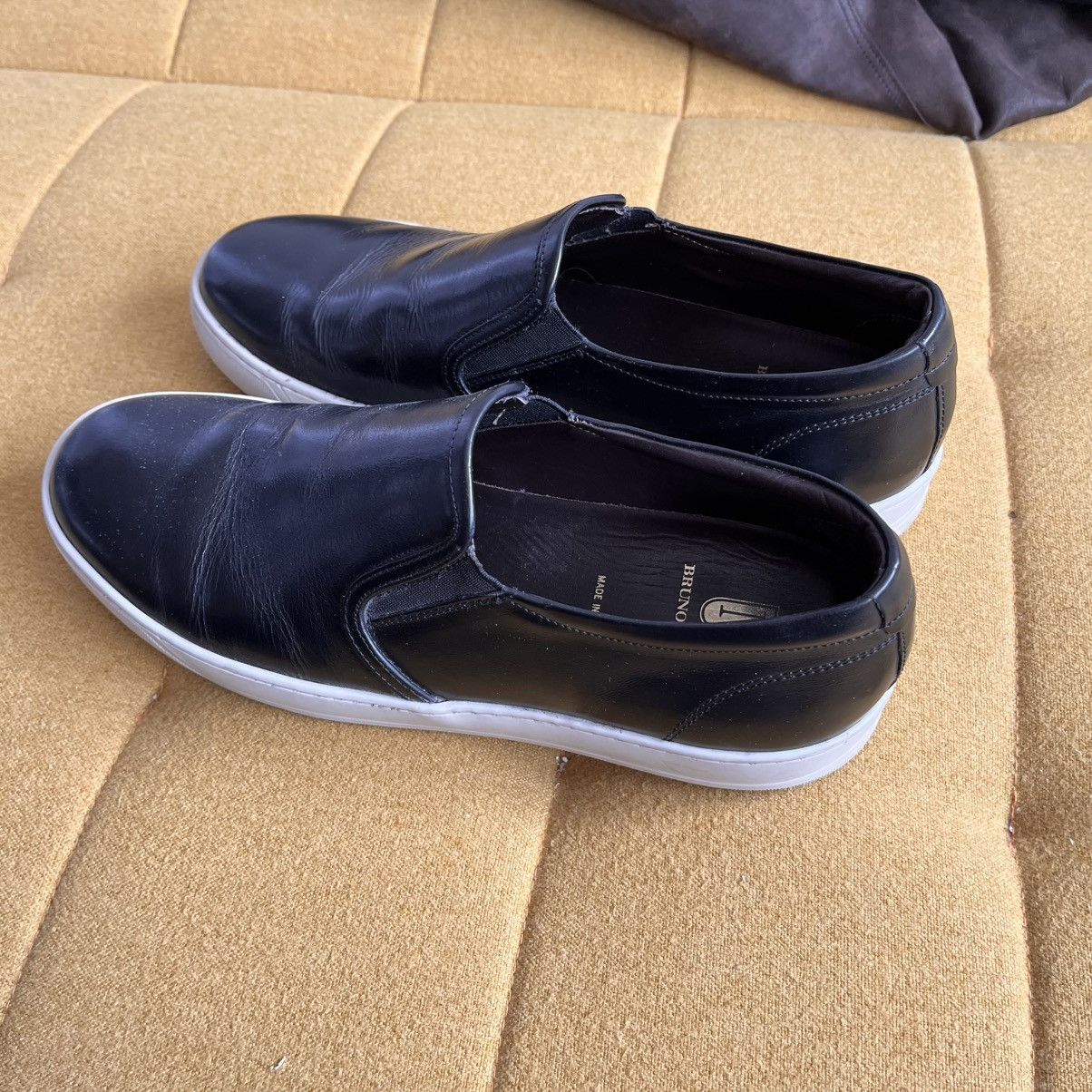 Bruno Magli Bruno Magli Wimpy Handmade Italian Leather Sneakers Black Size US 10.5 / EU 43-44 - 3 Thumbnail