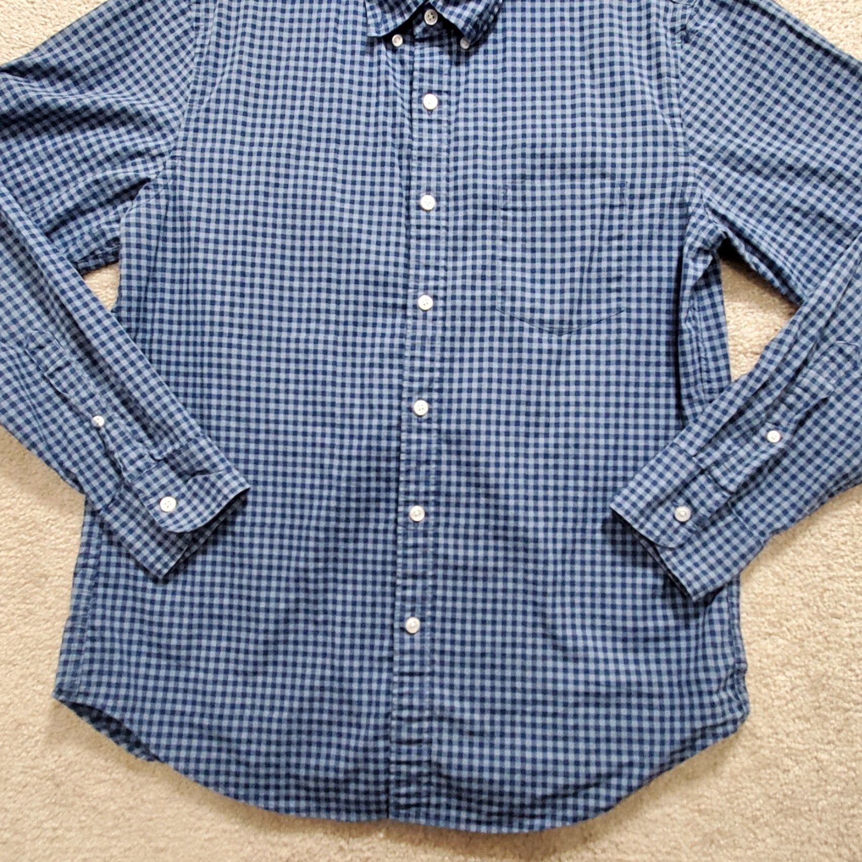 J.Crew J.Crew Shirt Men's Large Blue Plaid Stretch Flex Washed Long Sleeve Button-Down Size US L / EU 52-54 / 3 - 5 Thumbnail