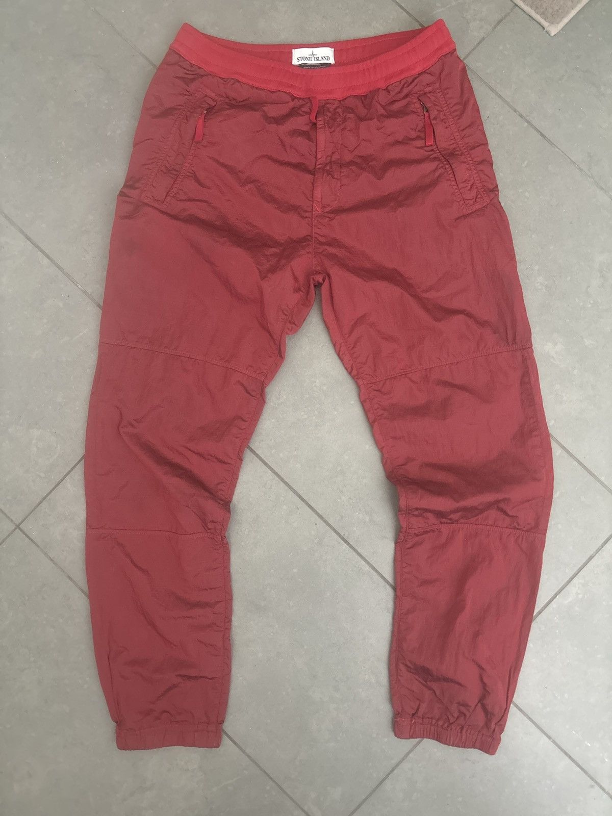 Stone Island SSense exclusive Stone Island red ripstock jogger pants. Size US 32 / EU 48 - 1 Thumbnail