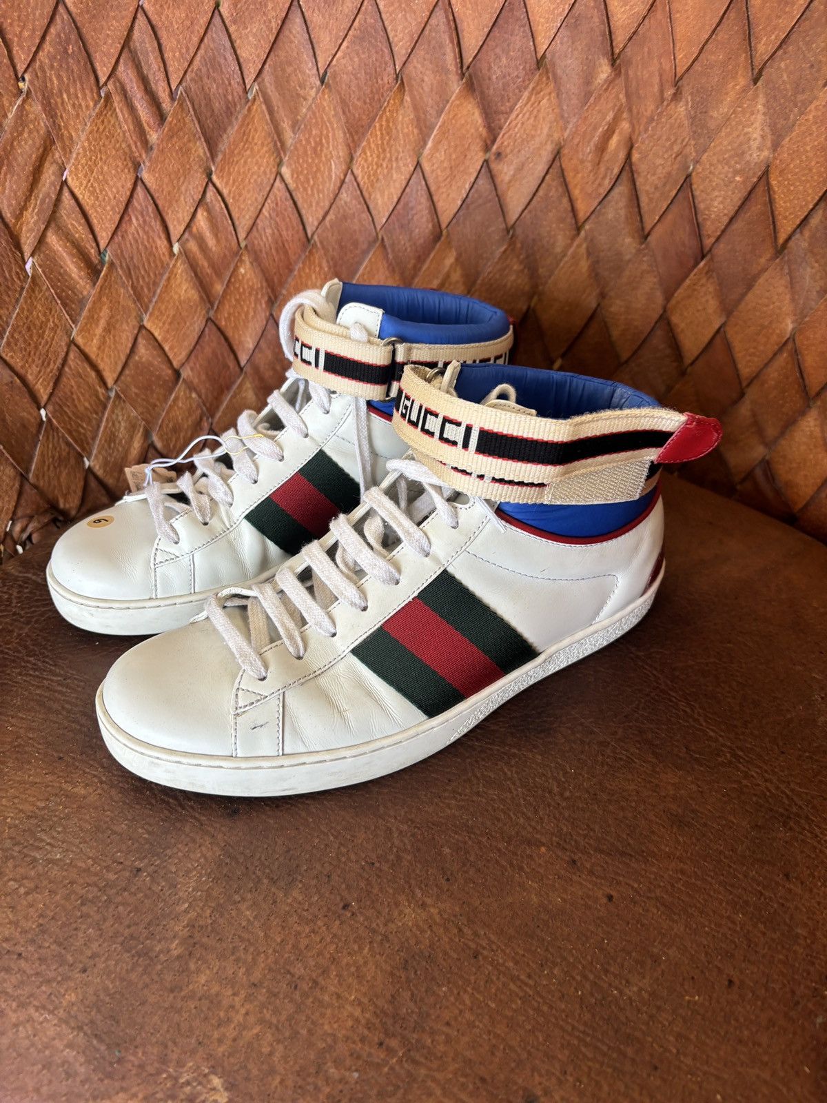 Gucci Gucci ace strap high top sneaker Size US 6 / IT 36 - 1 Thumbnail