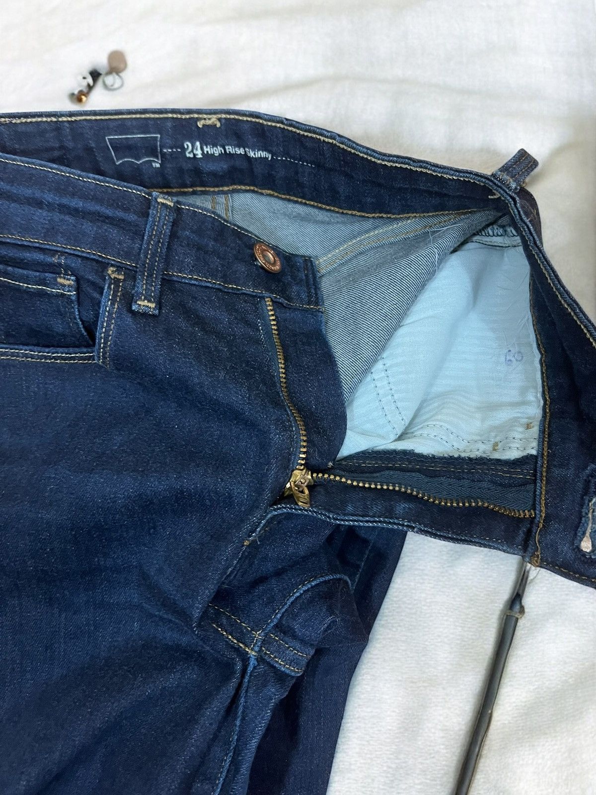 Levi's Levi’s High Rise Skinny Navy Jeans size W24 Size 24" / US 00 / IT 34 - 5 Thumbnail
