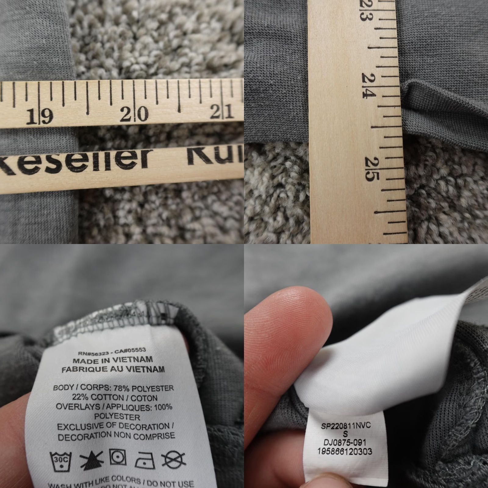 Jordan Brand Jordan Hoodie Mens S Gray Dri FIT Full Zip Sweatshirt Jacket Nike Jumpman Air Size US S / EU 44-46 / 1 - 8 Thumbnail