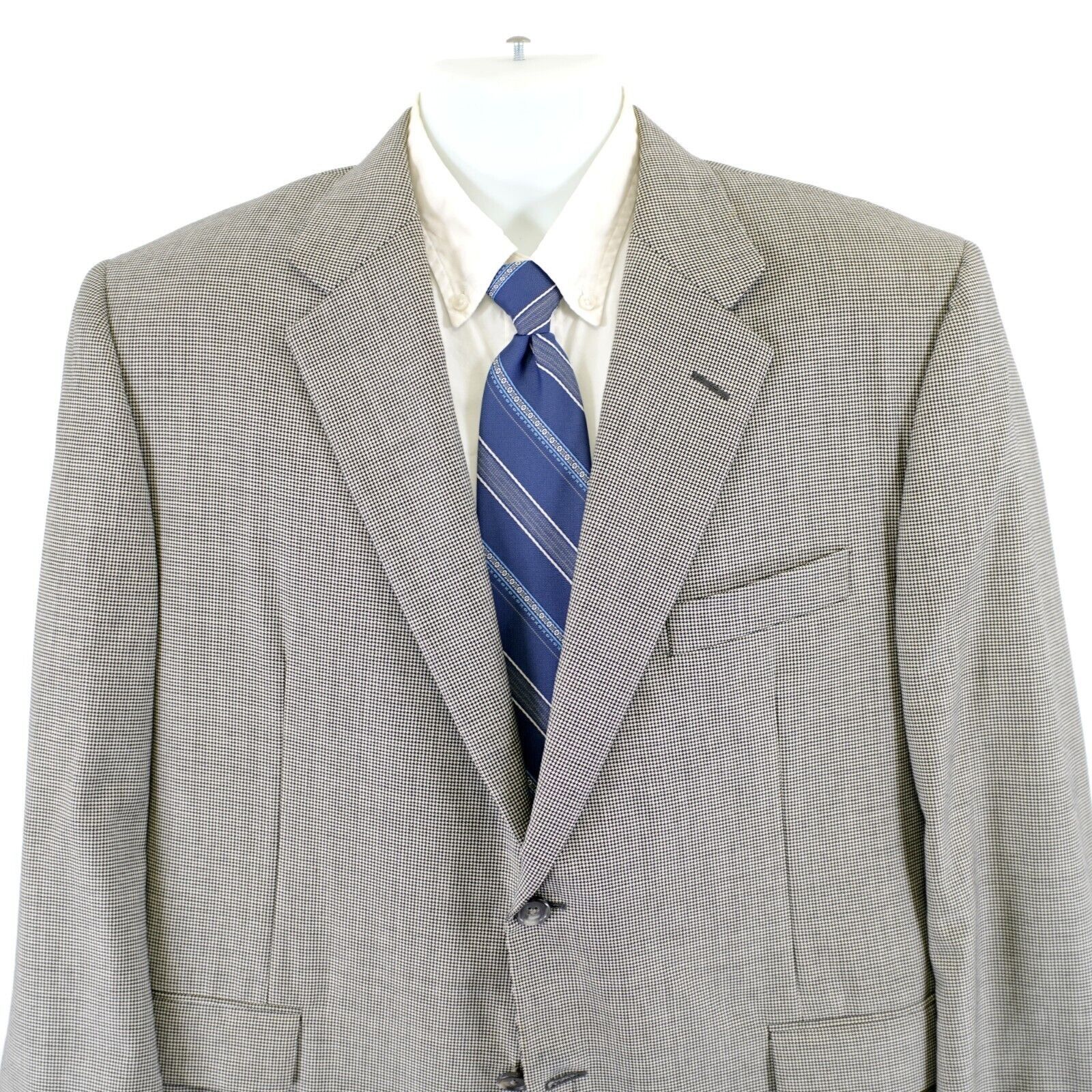 Hickey Freeman Hickey Freeman 44S Loro Piana Tasmanian Super 130s Wool Gray Size 44S - 1 Thumbnail