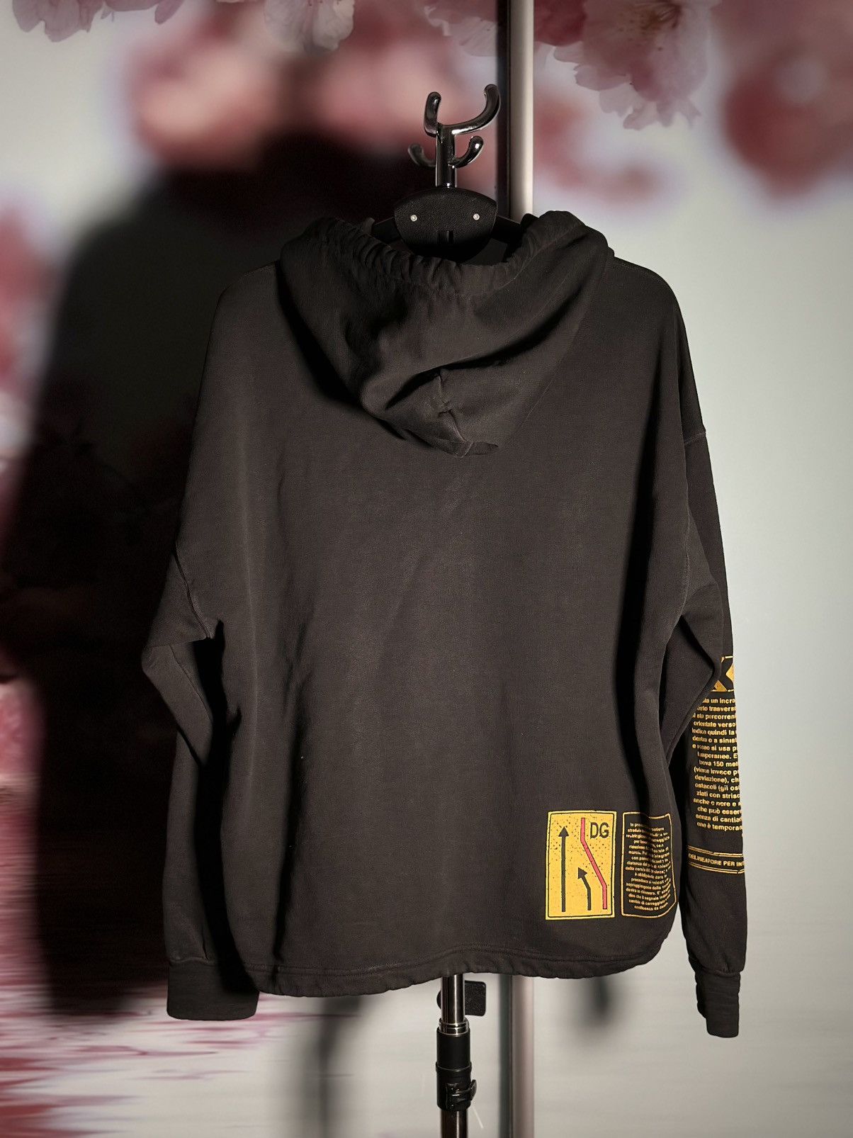 Dolce & Gabbana DOLCE & GABBANA Sweater Black Cotton Hooded DG Shield 🔥🔥 Size US S / EU 44-46 / 1 - 12 Thumbnail
