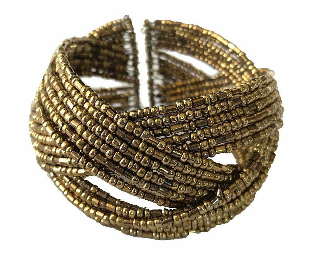 Designer New Gold Rigid Shakira Bracelet. Size ONE SIZE - 1 Thumbnail