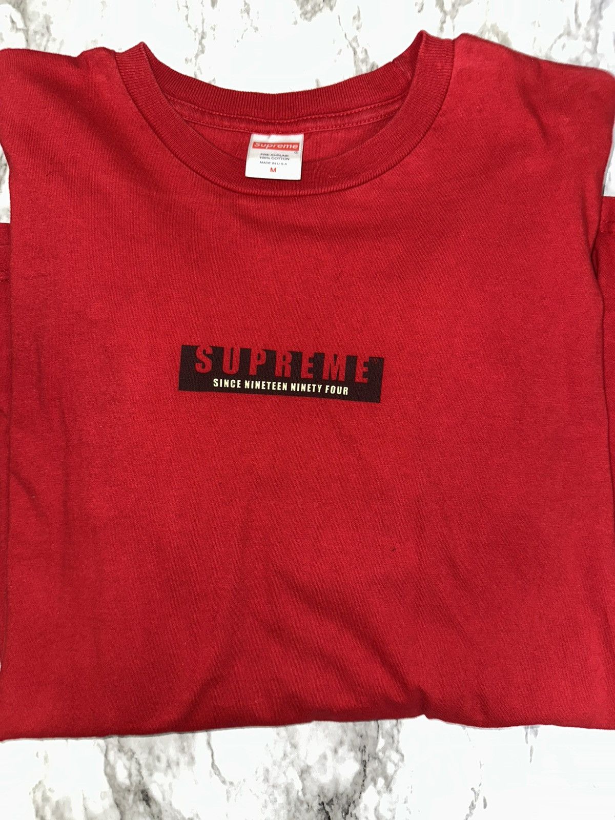 Supreme “Since 1994” Long Sleeve – Red/Cream – Size M