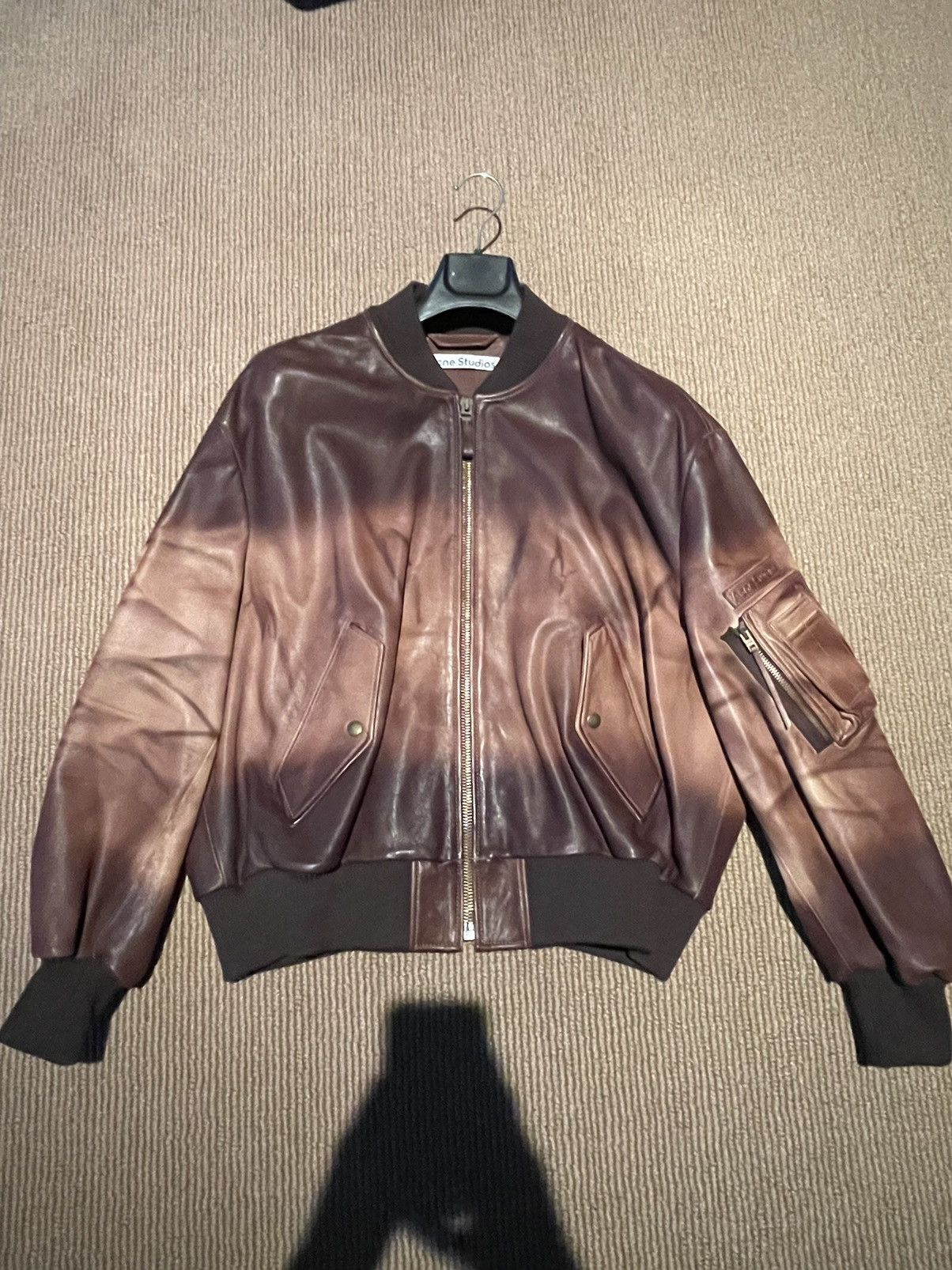 Acne Studios Ombré Leather Bomber Size XS / US 0-2 / IT 36-38 - 2 Thumbnail