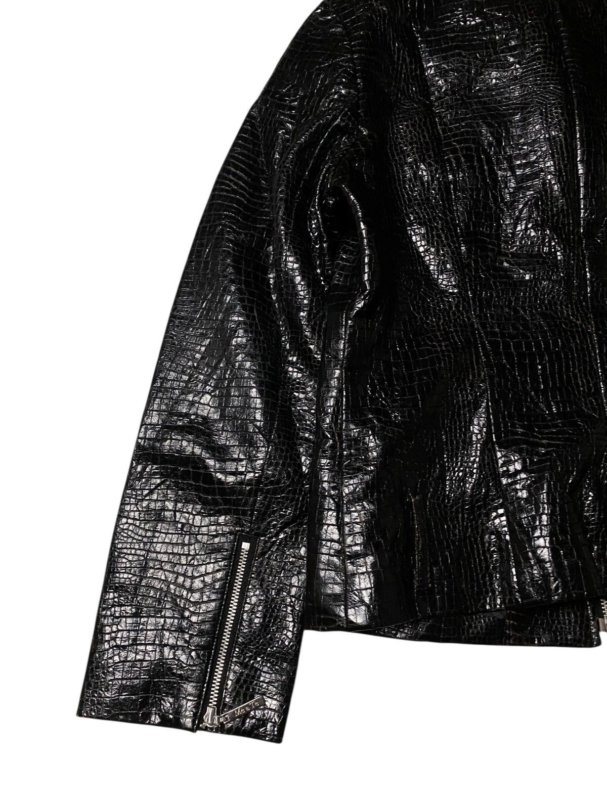 14th Addiction 2000's MeaTe Fur Crocodile Pattern Jacket Size US S / EU 44-46 / 1 - 11 Thumbnail