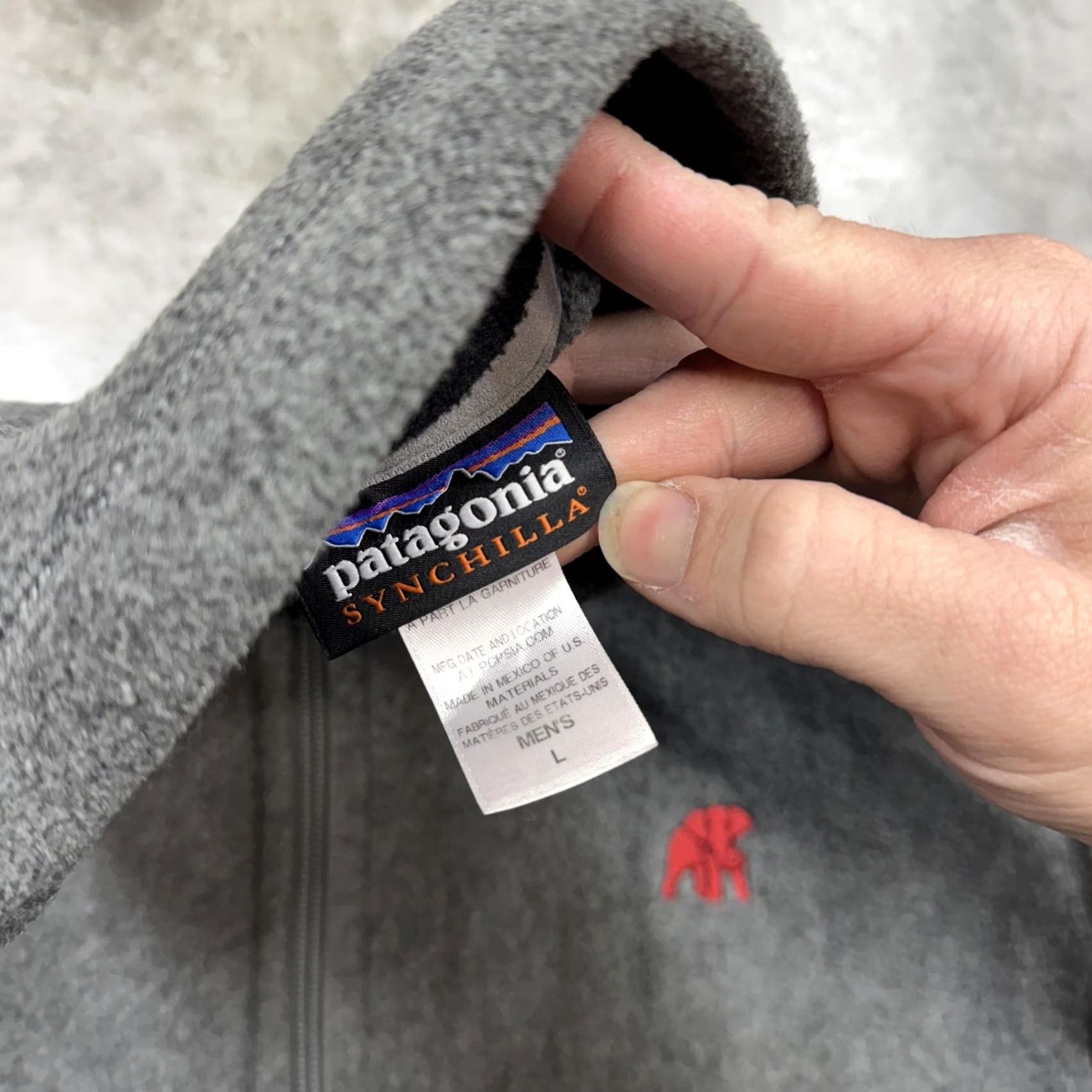 Patagonia Patagonia Synchilla Fleece Vest Mens L Gray Full Zip Alabama Crimson Tide Vest Size US L / EU 52-54 / 3 - 5 Thumbnail