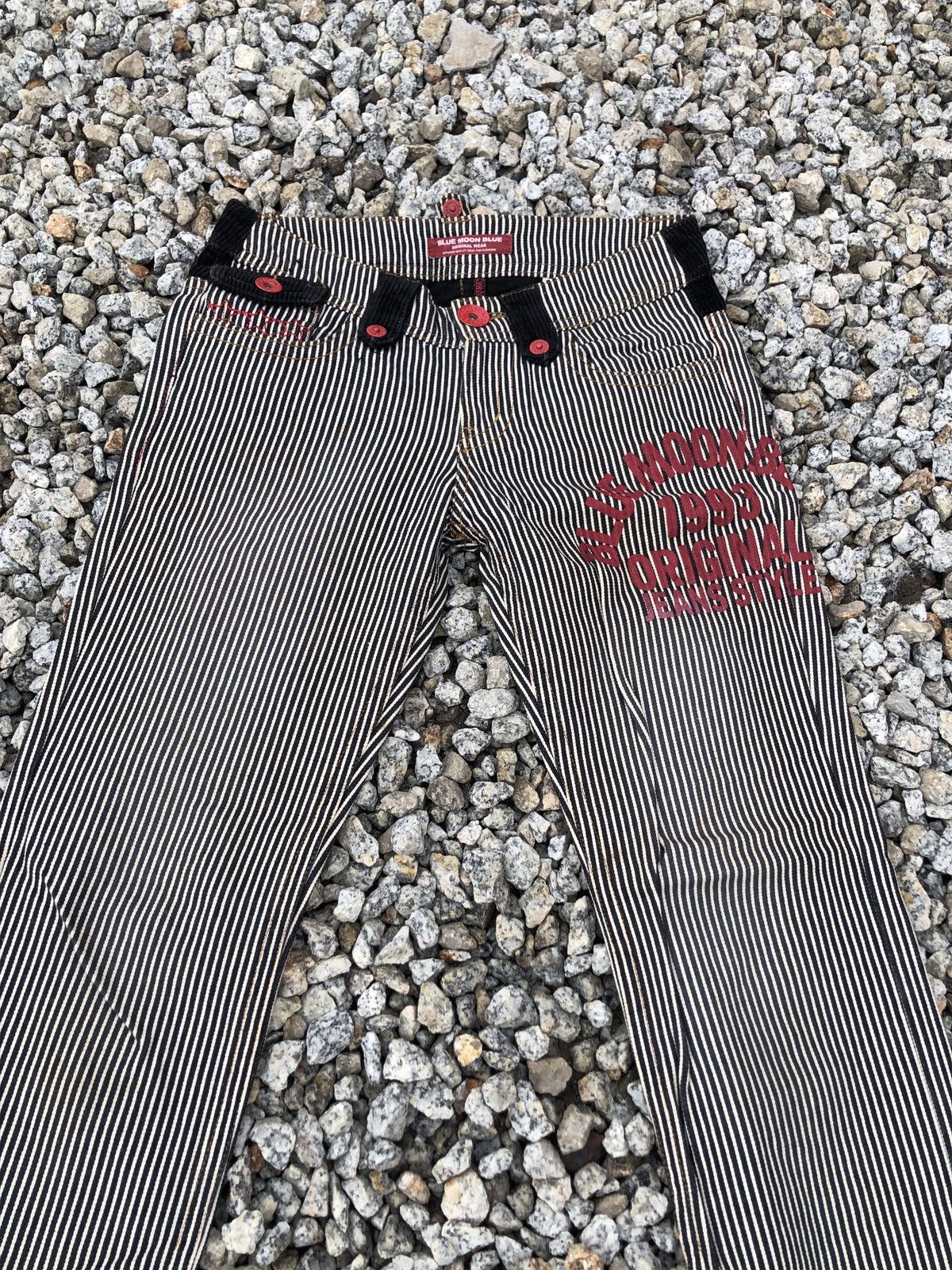 Blue Blue Japan × Japanese Brand RARE Blue Moon Stripe Tactical Jeans Denim jeans vintage🔥 Size US 30 / EU 46 - 3 Thumbnail