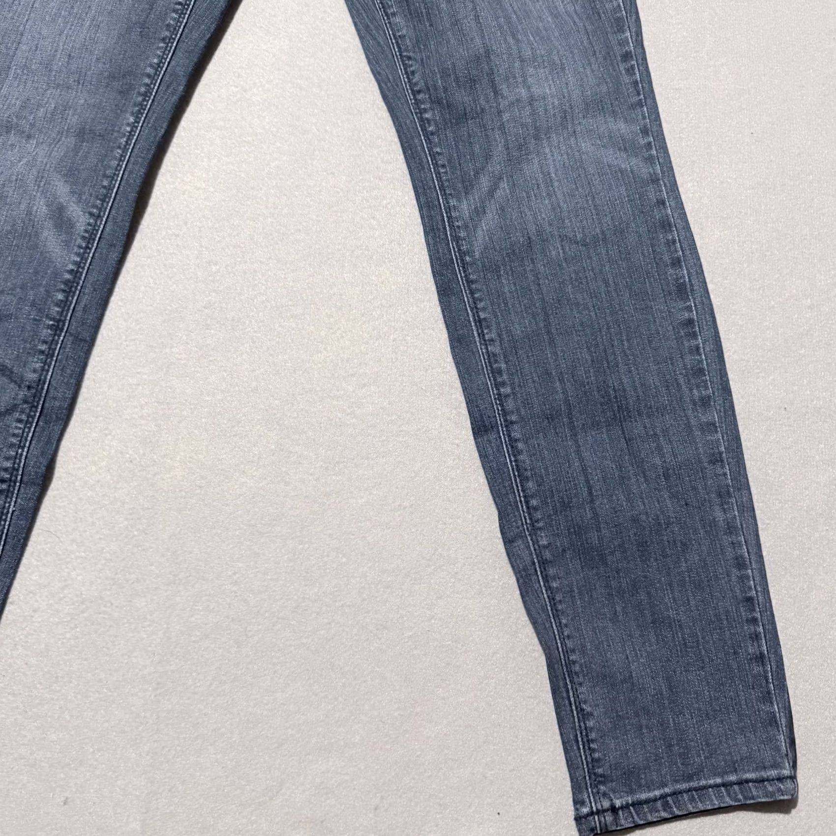 Vintage Simply Vera Vera Wang Jeans Women's Blue Denim Distressed Mid Rise Skinny - 6 Size 28" / US 6 / IT 42 - 6 Thumbnail