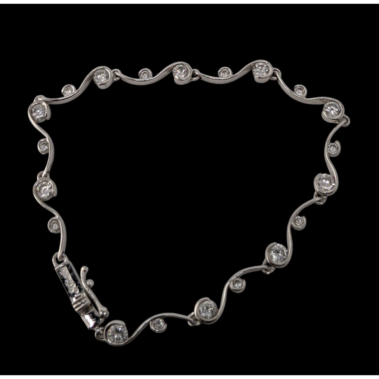 Other Vintage Whimsical Signed Sterling Silver & Cubic Zirconia Br Size ONE SIZE - 3 Thumbnail