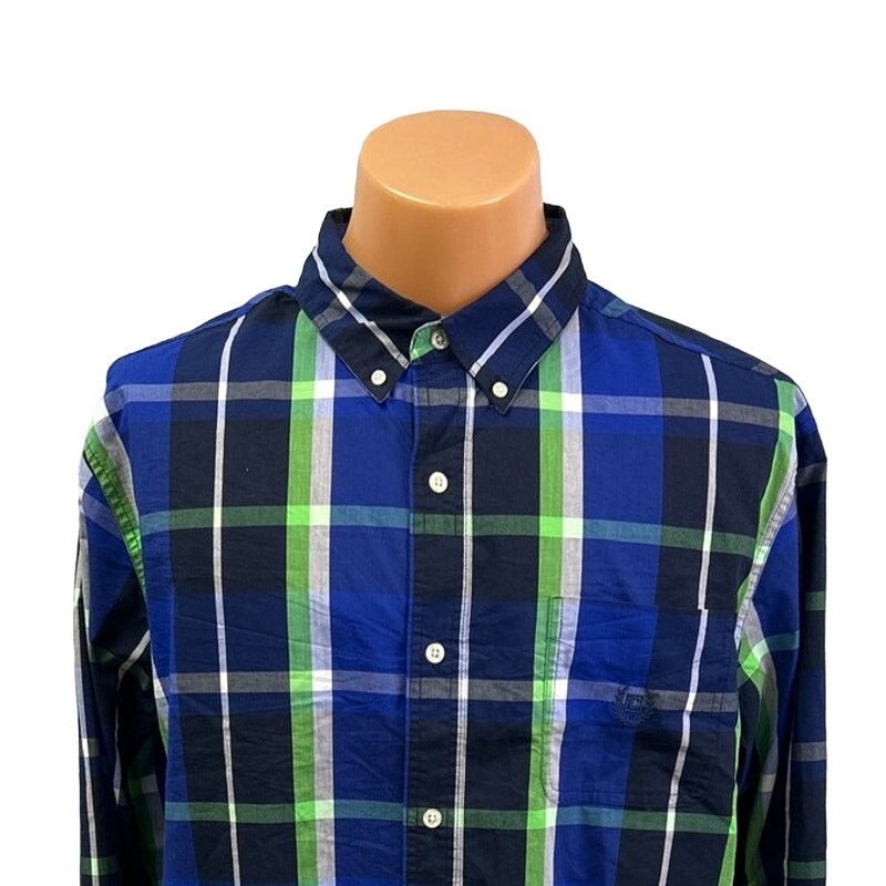 Chaps Chaps Mens XL Stretch Plaid Button Down PolyCotton Shirt Size US XL / EU 56 / 4 - 2 Thumbnail