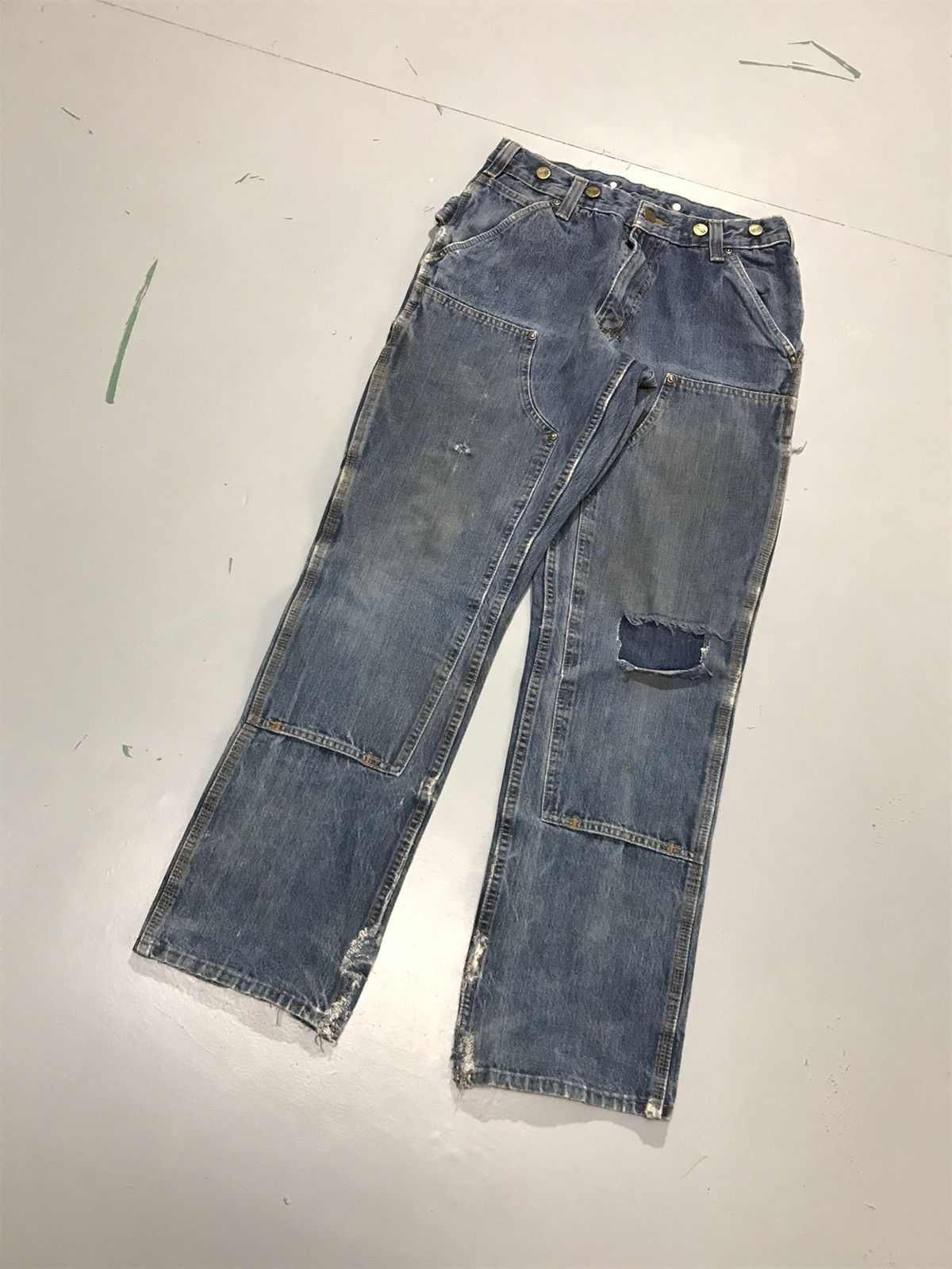 Carhartt Vintage Carhartt |10 repaired double knee workwear denim Size US 28 / EU 44 - 3 Thumbnail