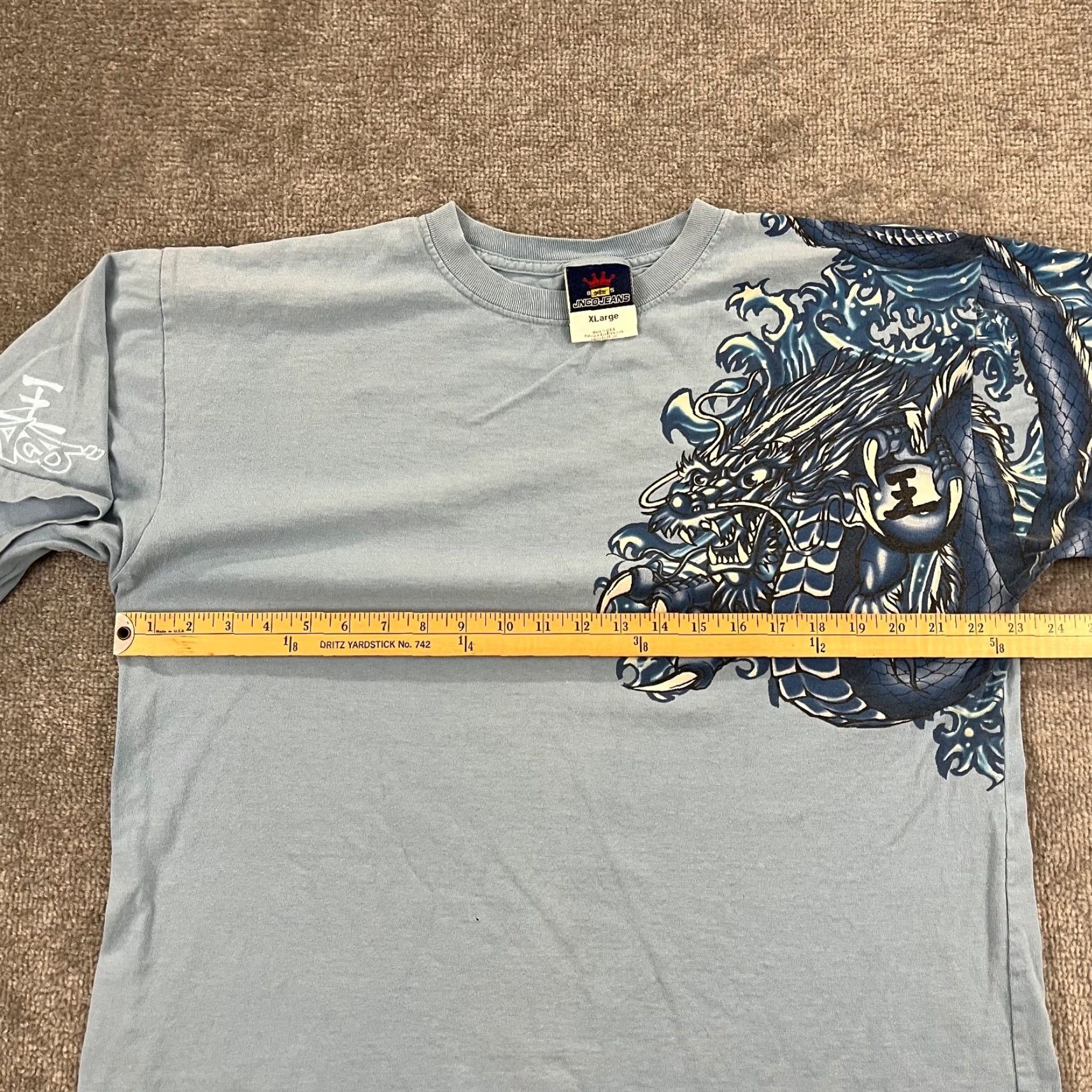 JNCO VINTAGE JNCO T-Shirt Men XL Blue 90s Graphic Print Short Sleeve Hip Hop Skateboard Years Size US XL / EU 56 / 4 - 7 Thumbnail
