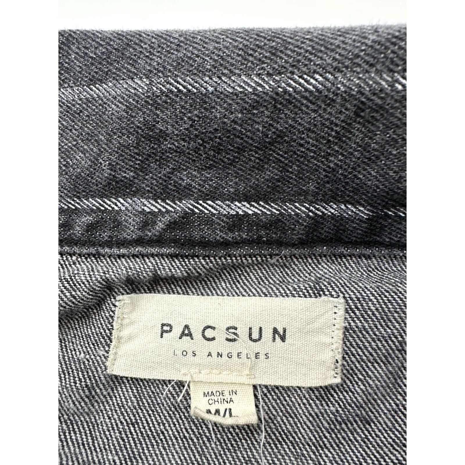 Pacsun Pacsun Denim Jacket Womens M/L Black Striped Pinstriped Cropped Casual Jacket Pocket Size M / US 6-8 / IT 42-44 - 3 Thumbnail
