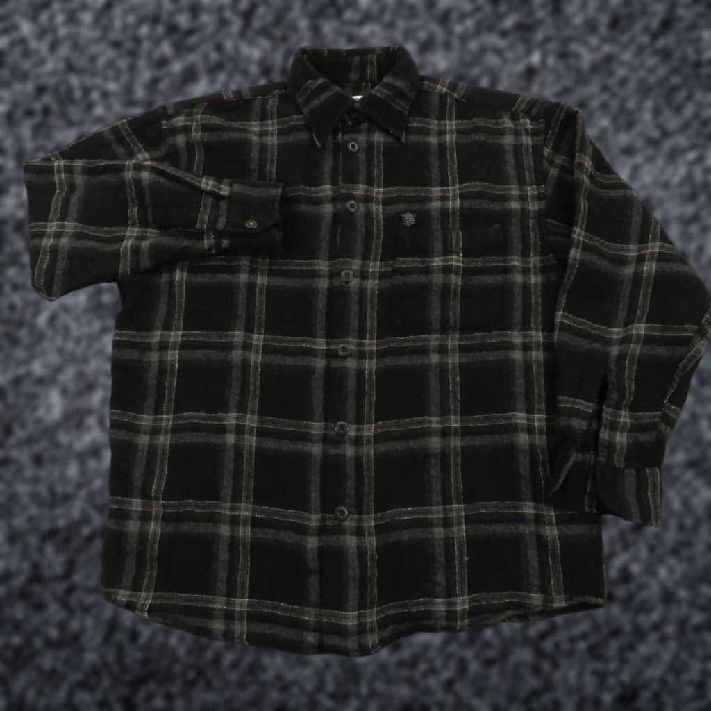 Vintage VINTAGE Iceberg Shirt Mens Large Black Wool Shadow Plaid Long Sleeve Italian Button Up Size US L / EU 52-54 / 3 - 1 Thumbnail