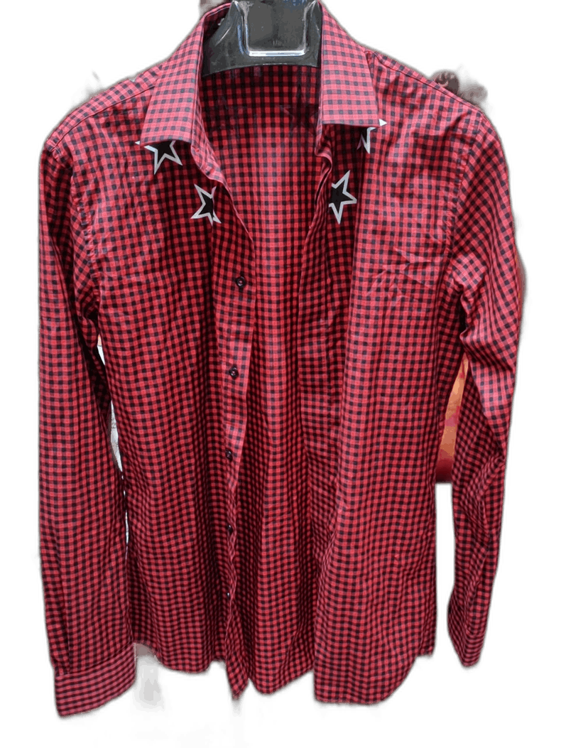 Givenchy Givenchy Red Black Check Shirt Size US S / EU 44-46 / 1 - 1 Thumbnail