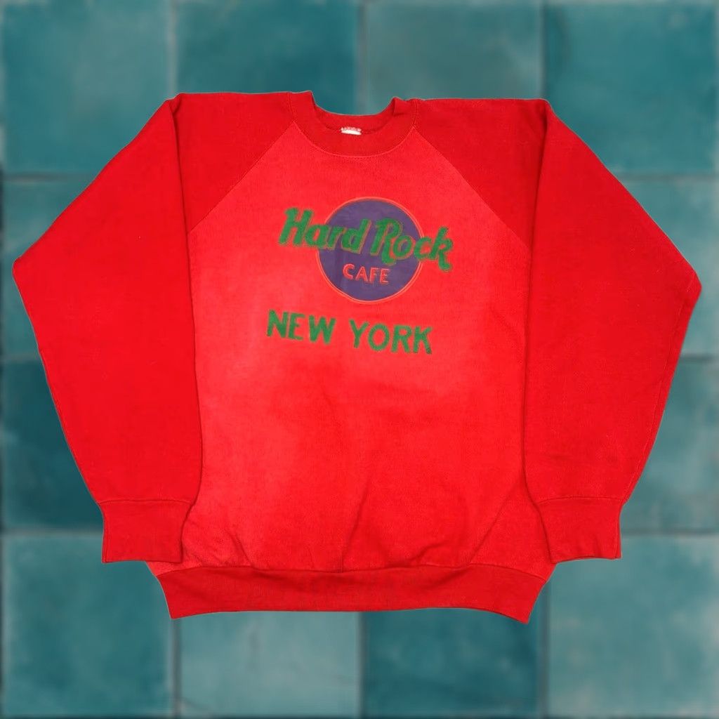 Hard Rock Cafe VINTAGE Hard Rock Cafe New York Red Mens XL Sweatshirt Category: Pullover, Hoodie, Sweatshirt (select most relevant) Size US XL / EU 56 / 4 - 1 Thumbnail
