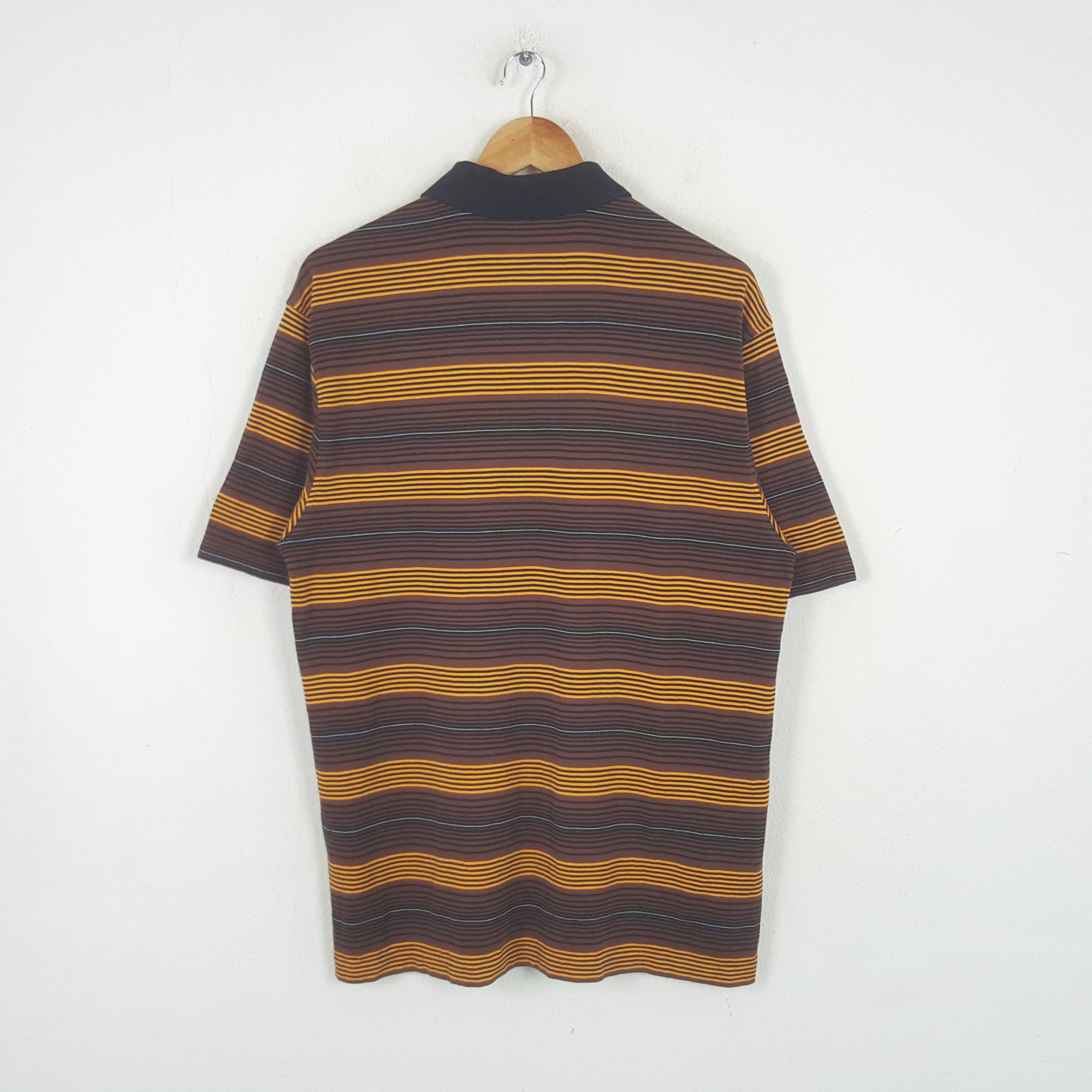 Balenciaga Vintage Balenciaga Designer Striped Polos C294N8 Size US L / EU 52-54 / 3 - 3 Thumbnail