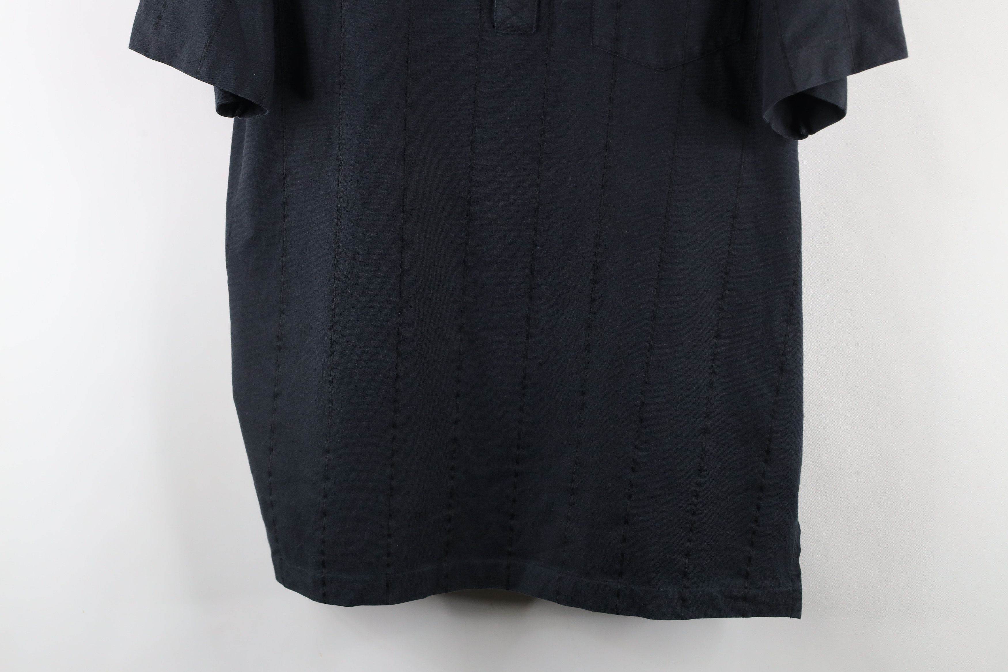 Vintage Vintage 90s Streetwear Knit Collared Pocket Polo Shirt Black Size US XL / EU 56 / 4 - 3 Thumbnail
