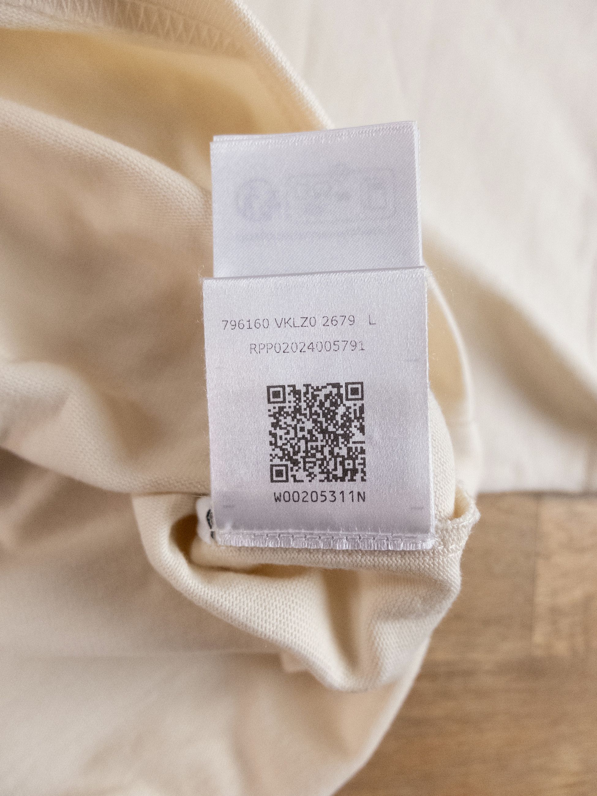 Bottega Veneta BOTTEGA VENETA cream Japanese jersey oversize crop t-shirt q Size L / US 10 / IT 46 - 12 Thumbnail