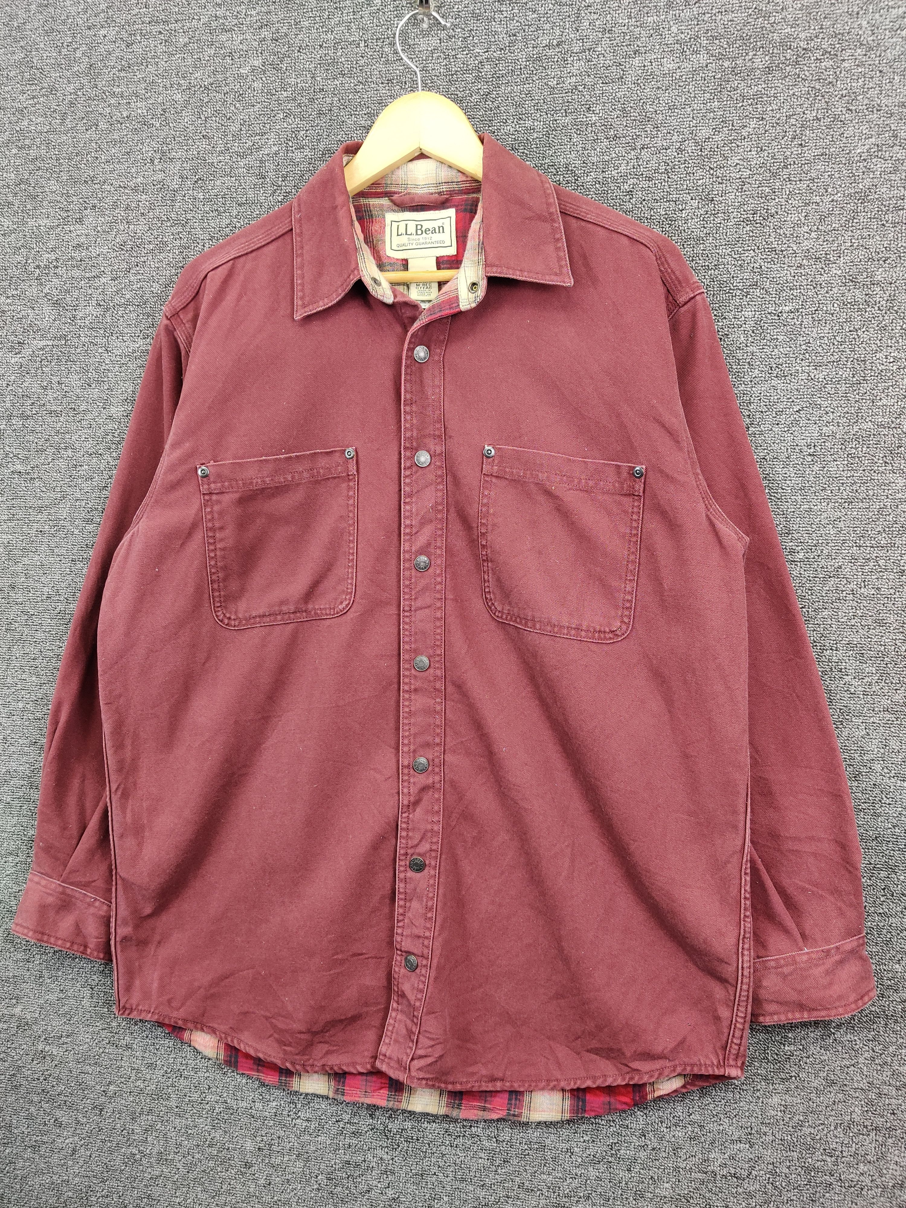 L.L. Bean Vintage L.L. Bean Plaid Lined Overshirt Jacket Size US M / EU 48-50 / 2 - 2 Thumbnail