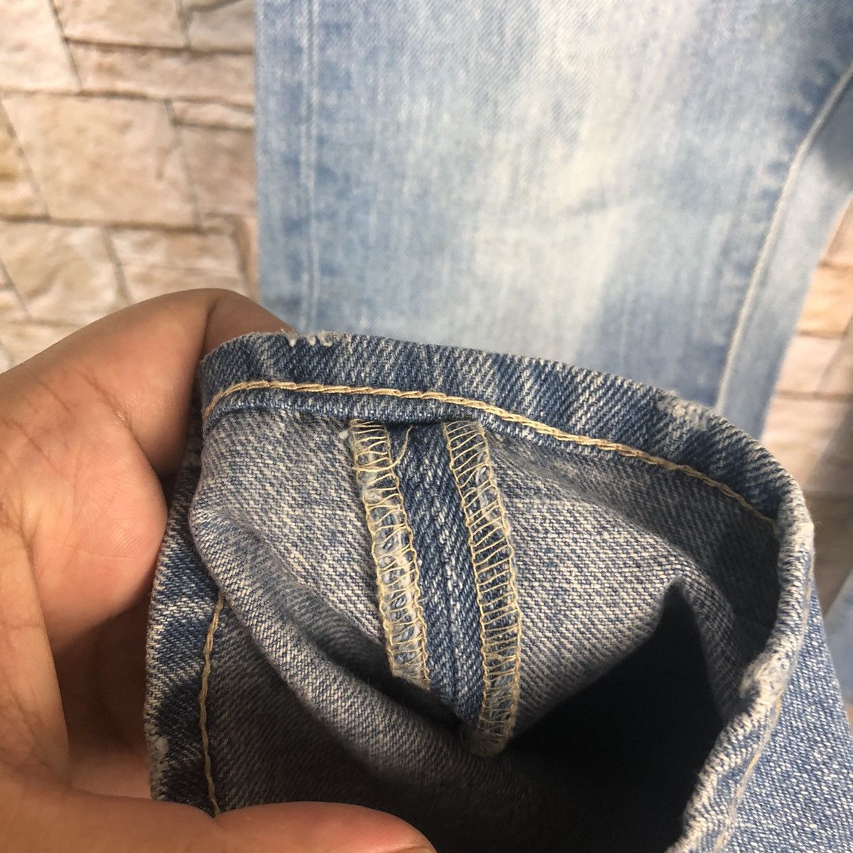 Japanese Brand Archives Blue Distressed Denim Pants #A65 Size US 30 / EU 46 - 11 Thumbnail