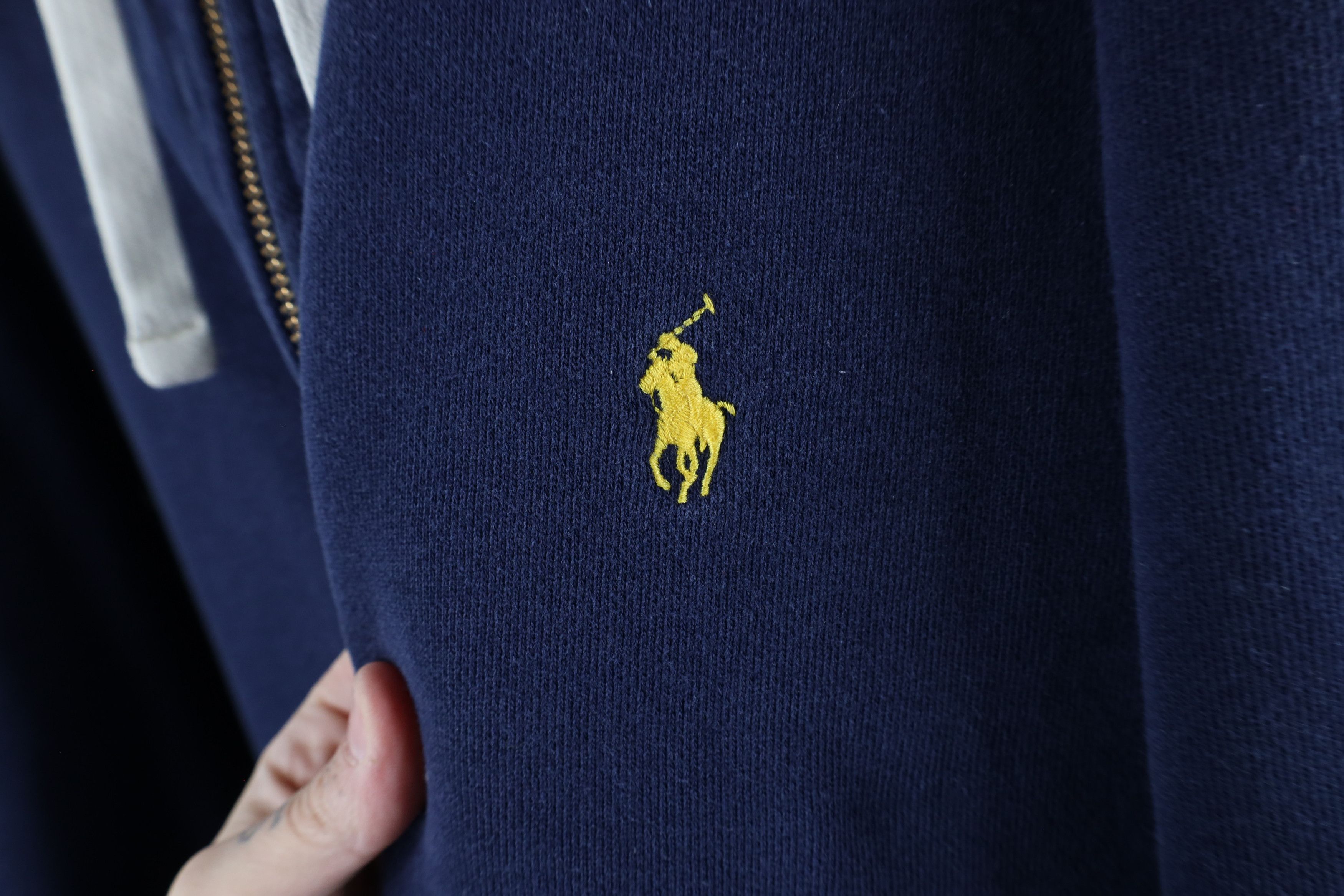 Ralph Lauren × Vintage Vintage 90s Ralph Lauren Heavyweight Zip Hoodie Sweatshirt Size US XXL / EU 58 / 5 - 4 Thumbnail