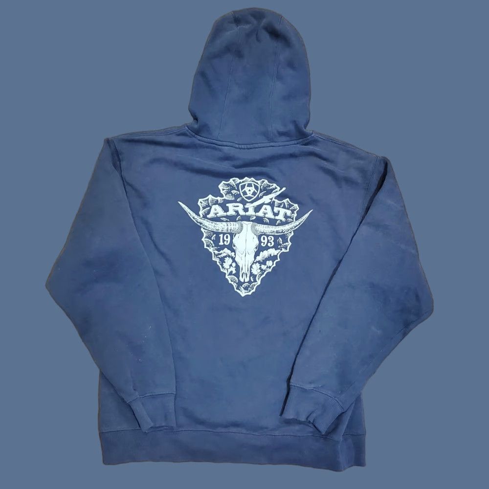 Ariat Ariat Hoodie Mens Small Gray Pullover Fleece Sweatshirt Skull Graphic Western Size US S / EU 44-46 / 1 - 1 Thumbnail
