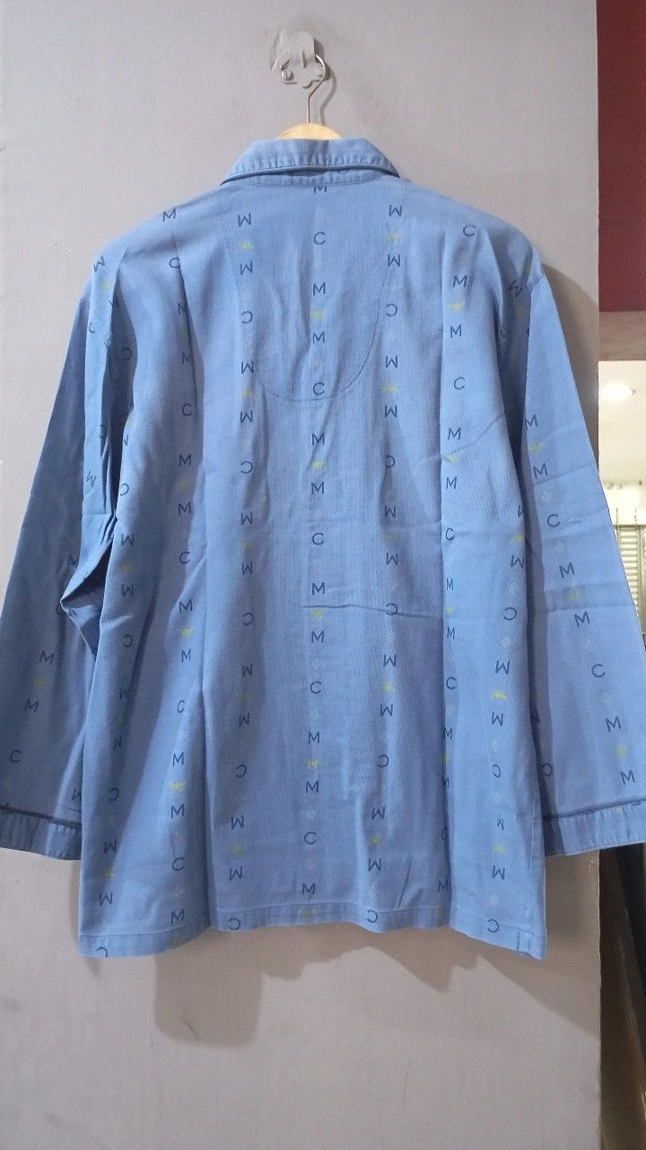 MCM MCM All-Over Logo Overshirt – Rare, Light Blue Pajama Style Size US L / EU 52-54 / 3 - 5 Thumbnail