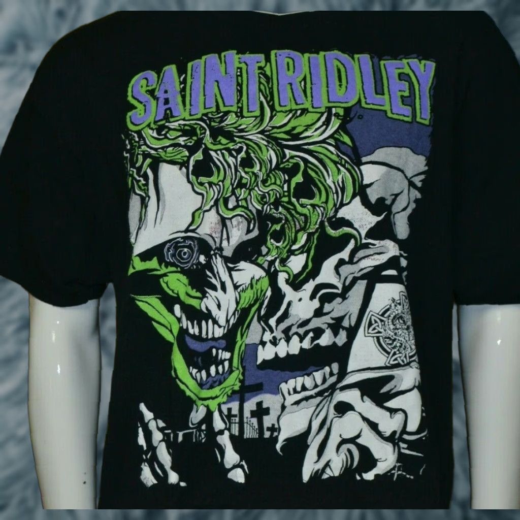 Fruit Of The Loom Saint Ridley Band T-Shirt Black 2XL Men Graphic Tee Short Sleeve 100% Cotton Nic e Joker Nu Metal Hard Rock Detroit Flint MI USA Size US XXL / EU 58 / 5 - 1 Thumbnail