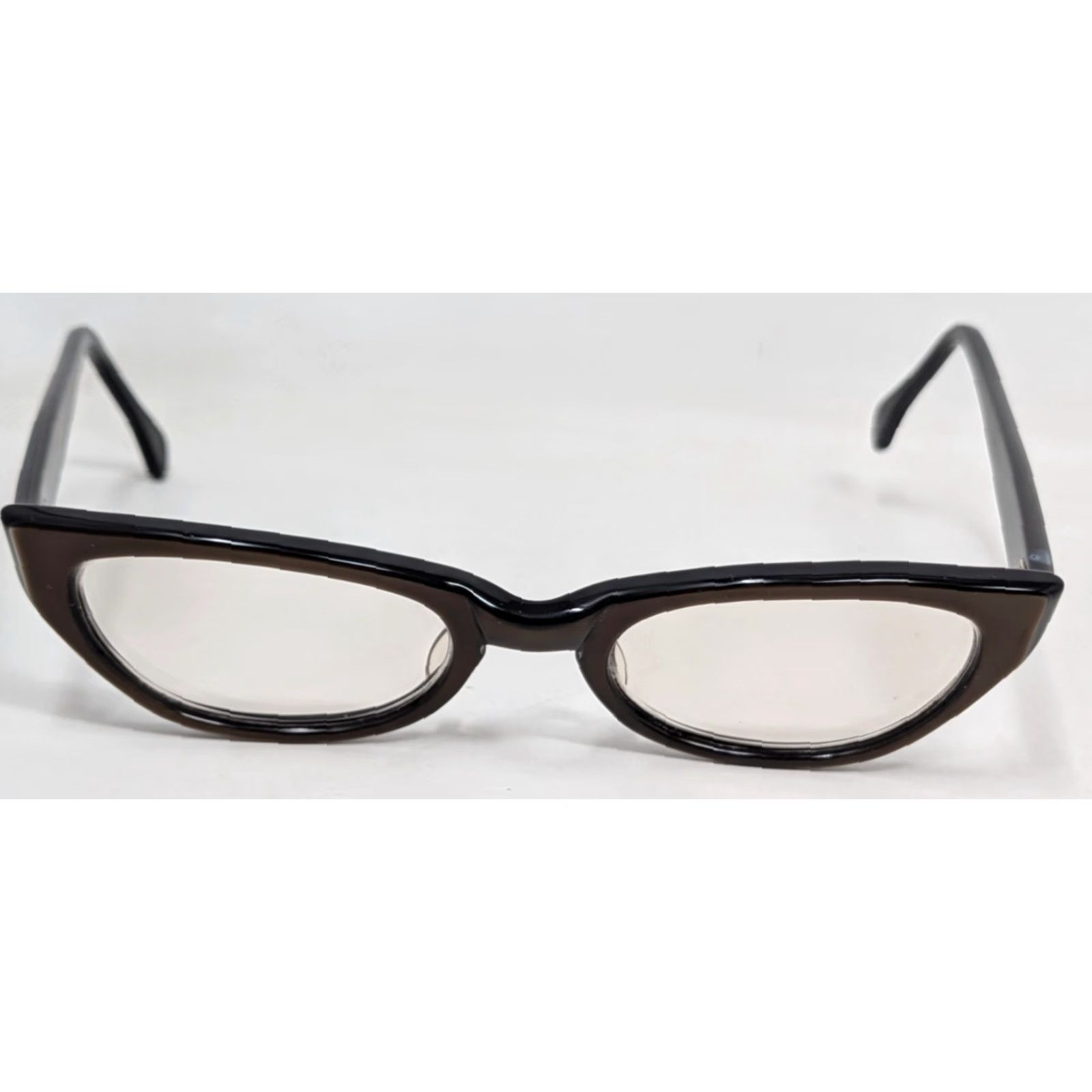 MCM Vintage ZWC 1950s Cat Eye Eyeglasses Brown Black 5 1/2 Glasses with Case Womens Vintage MCM Eyeglasses with Case Size ONE SIZE - 3 Thumbnail