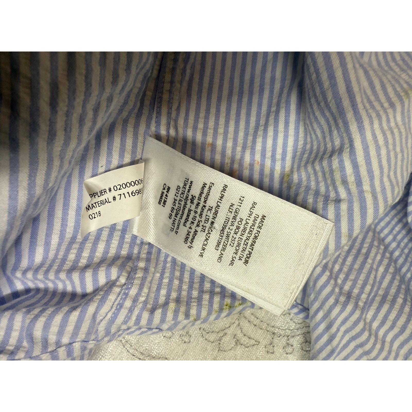 Polo Ralph Lauren Polo RALPH LAUREN Men's XLT Blue Stripe Seersucker Shirt Size US XL / EU 56 / 4 - 6 Thumbnail